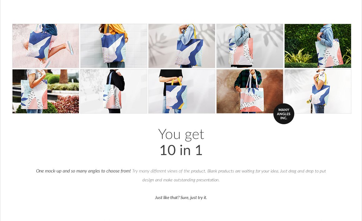 亚麻帆布袋印花图案设计展示贴图样机合集 Linen Bag On The Way Mockups Bundle_img_2