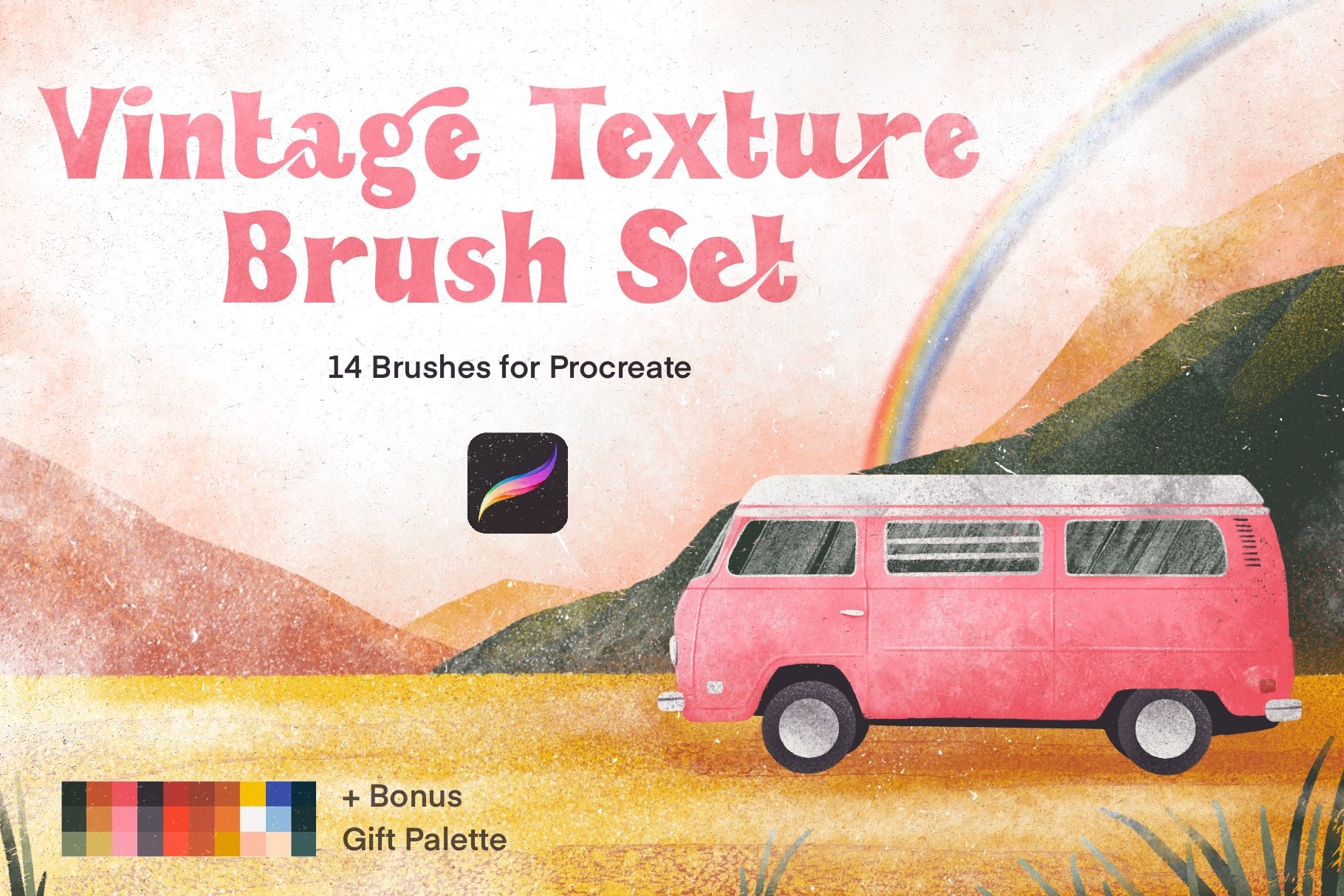 129款粗糙杂点颗粒线条印章Procreate笔刷素材 Brushes For Procreate Bundle_img_2