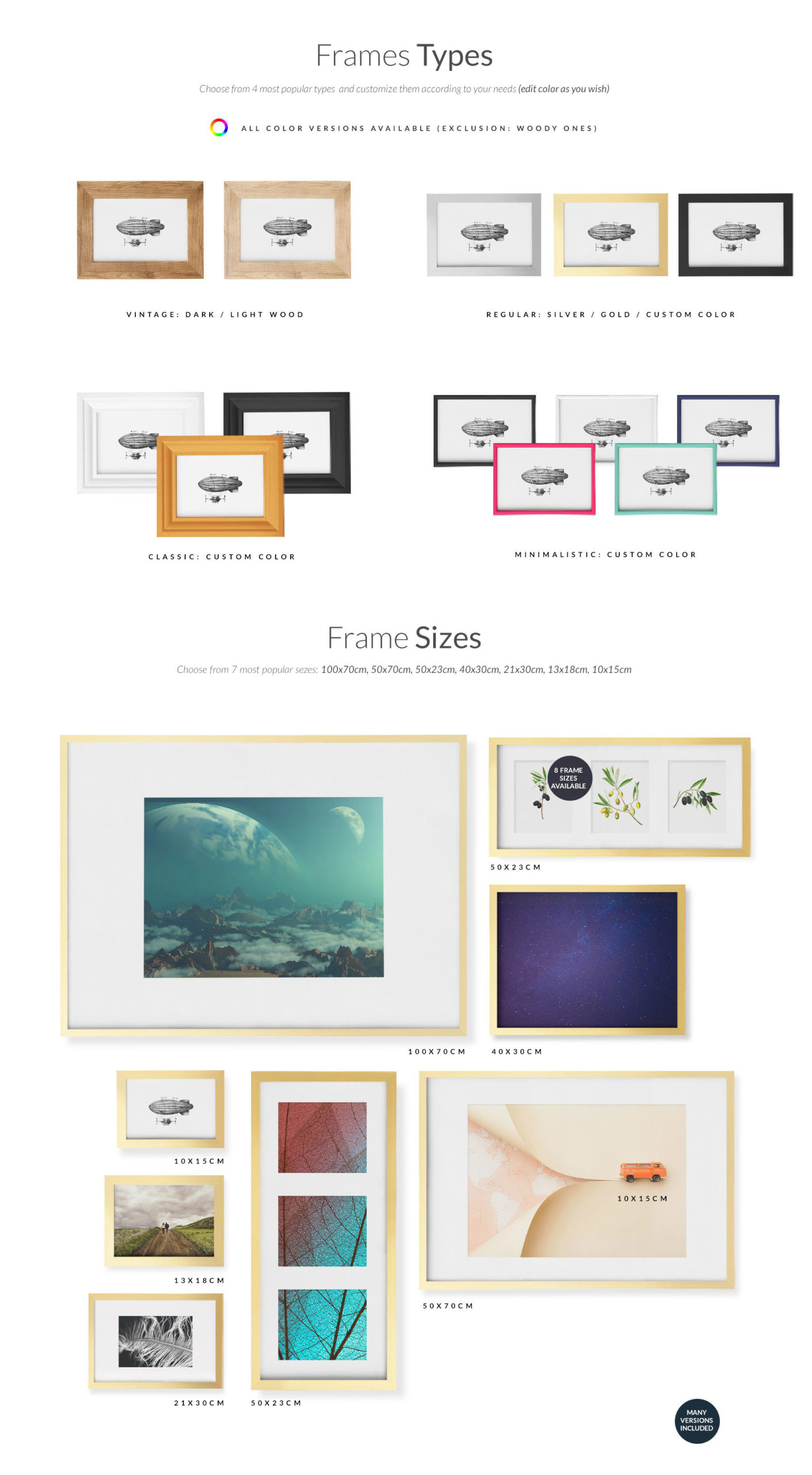 流行海报相片设计展示手持相框镜框PS贴图样机合集 The Frames vol.2 Mockups Set_img_2