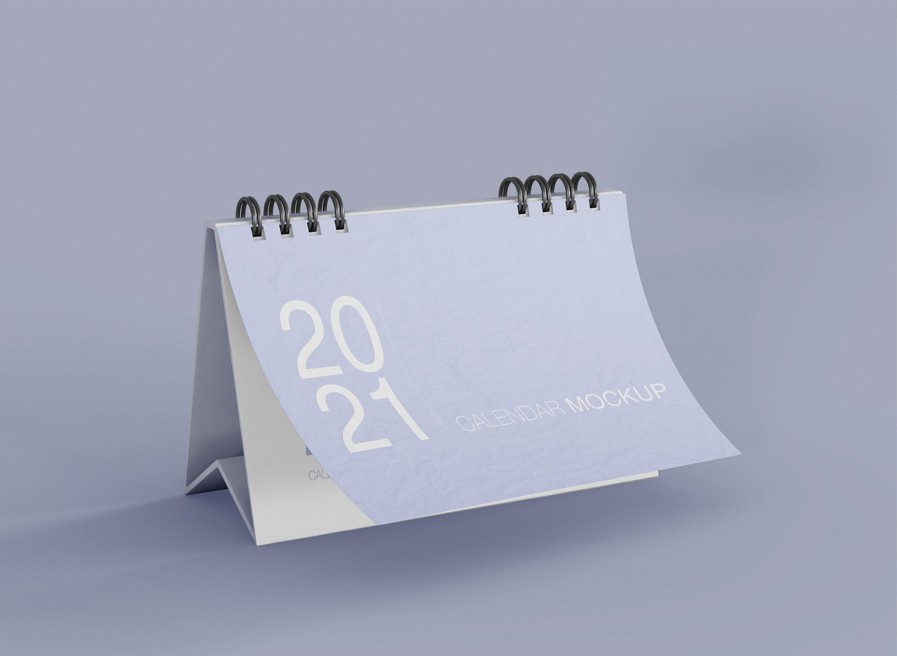 横版台历日历设计展示样机模板 Horizontal Calendar Mockup_img_2