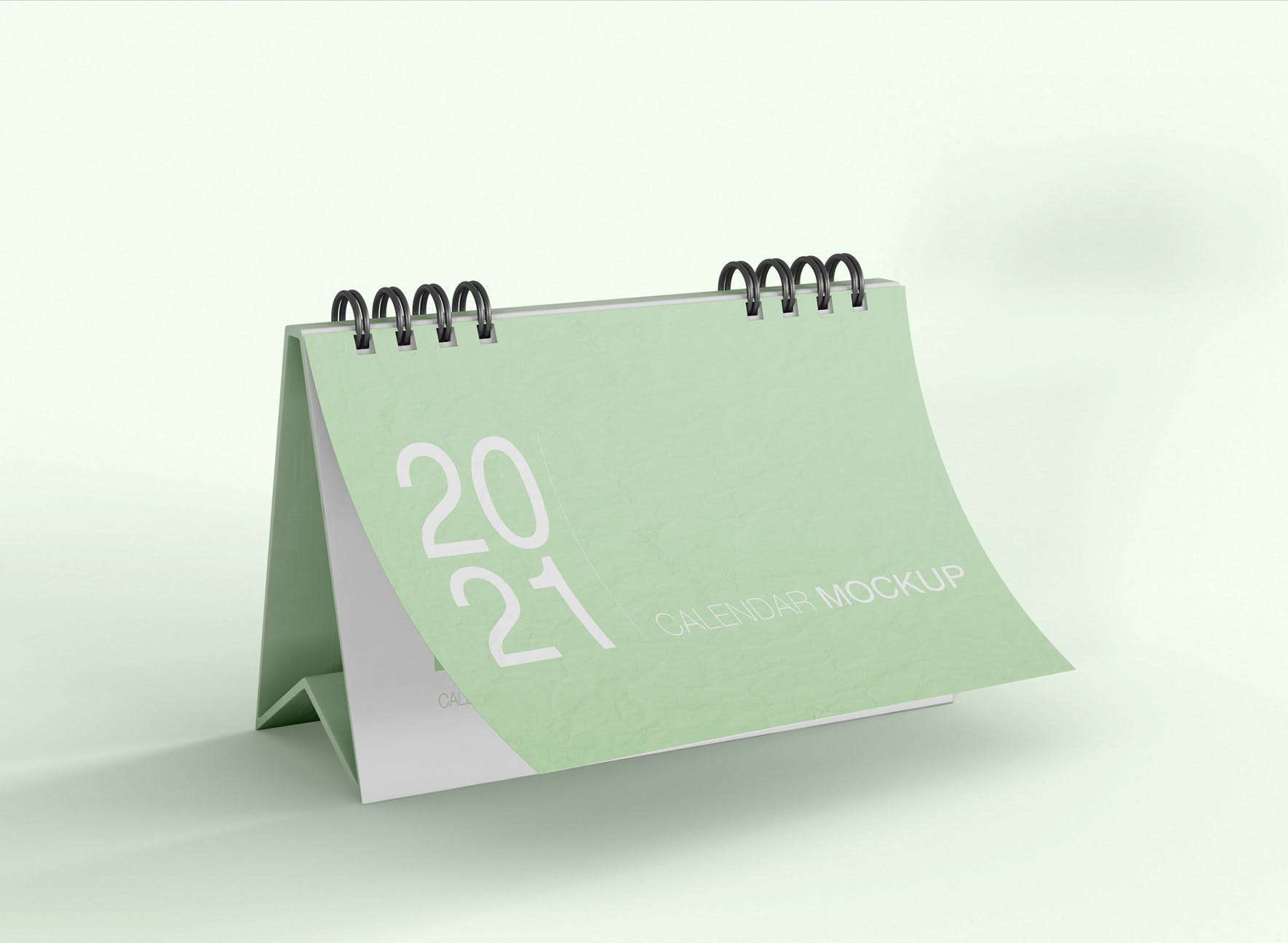 横版台历日历设计展示样机模板 Horizontal Calendar Mockup_img_2