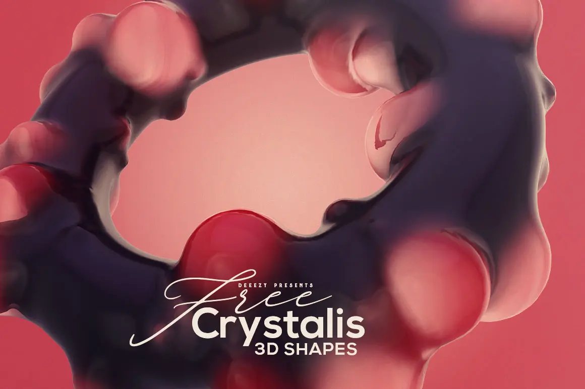 21款抽象创意3D水晶宝石形状PNG透明图片设计素材 Crystalis - 3D Shapes_img_3