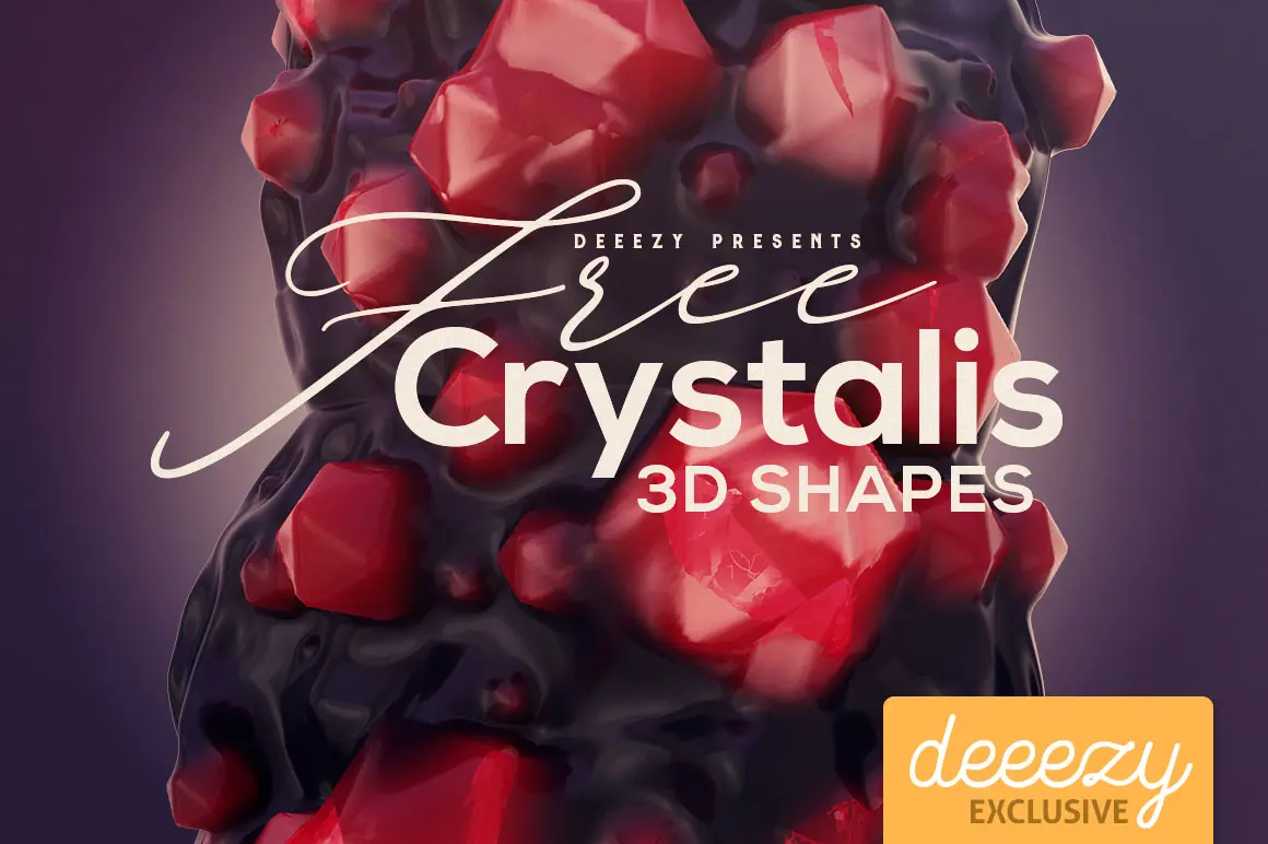 21款抽象创意3D水晶宝石形状PNG透明图片设计素材 Crystalis - 3D Shapes_img_3