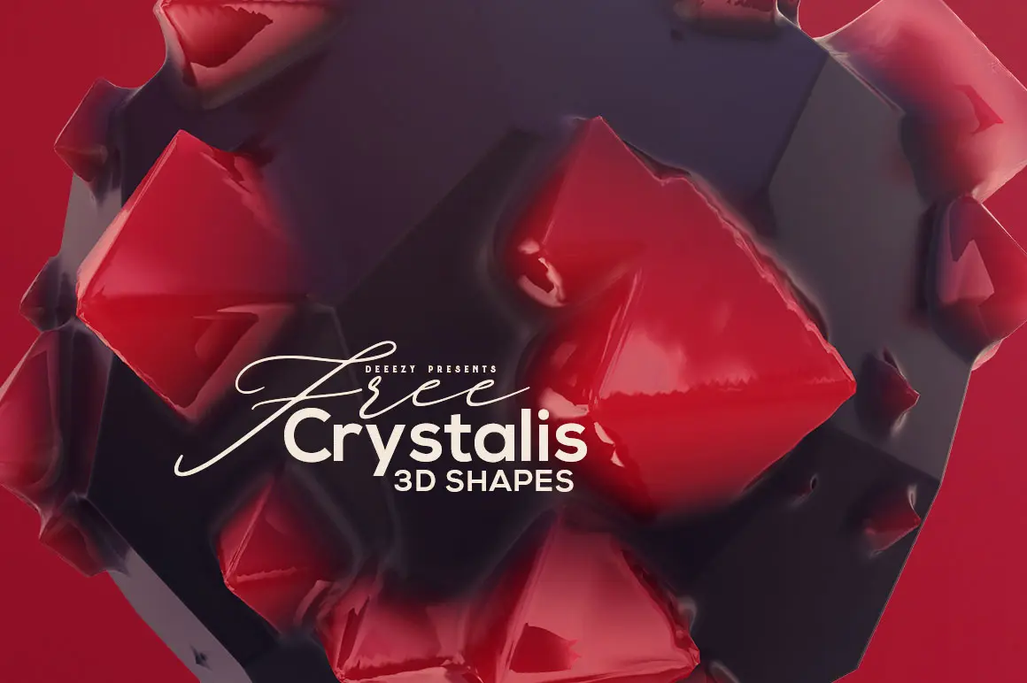 21款抽象创意3D水晶宝石形状PNG透明图片设计素材 Crystalis - 3D Shapes_img_3