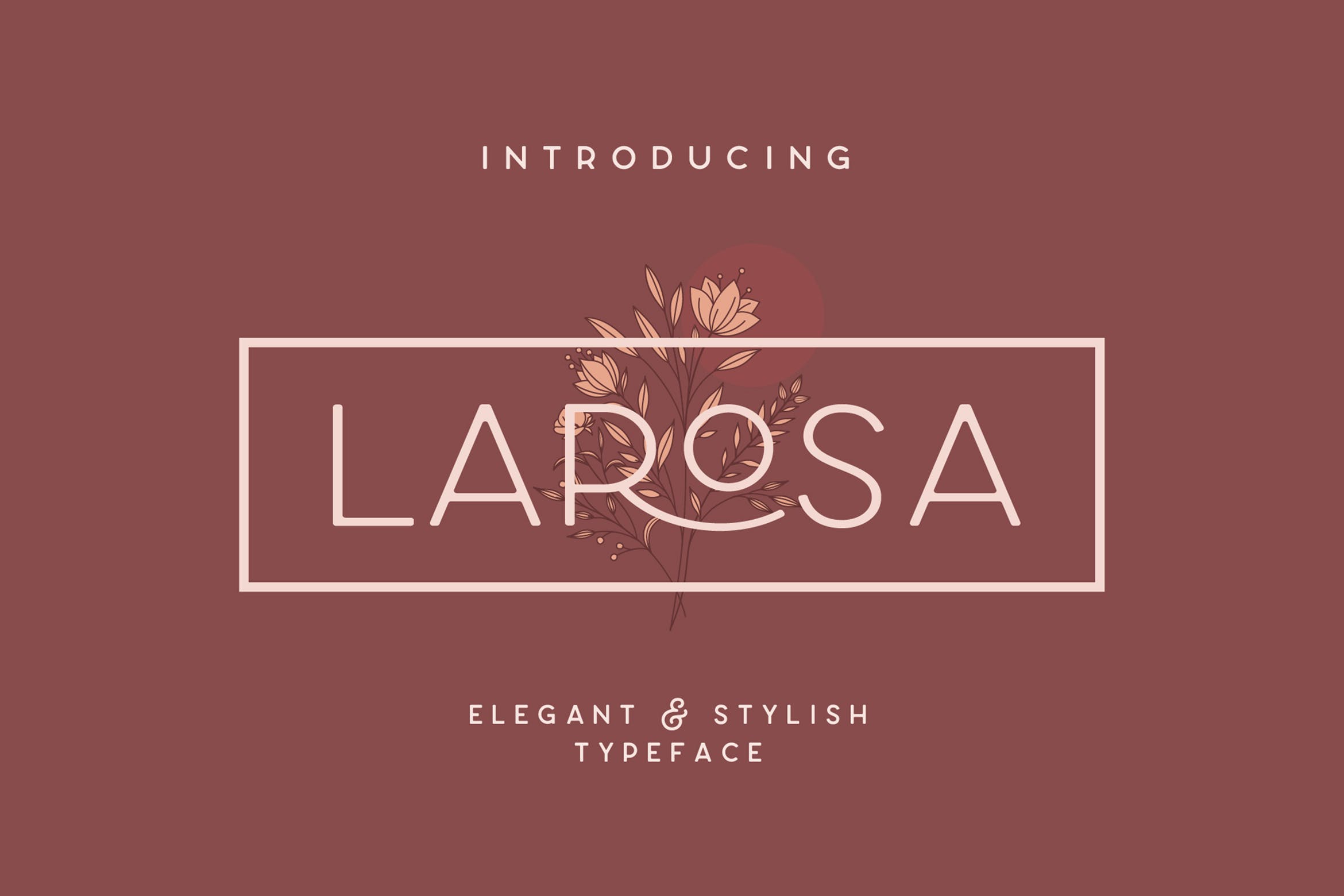 现代优雅圆角海报杂志标题徽标Logo文字设计无衬线英文字体素材 Larosa Sans Elegant Typeface_img_2