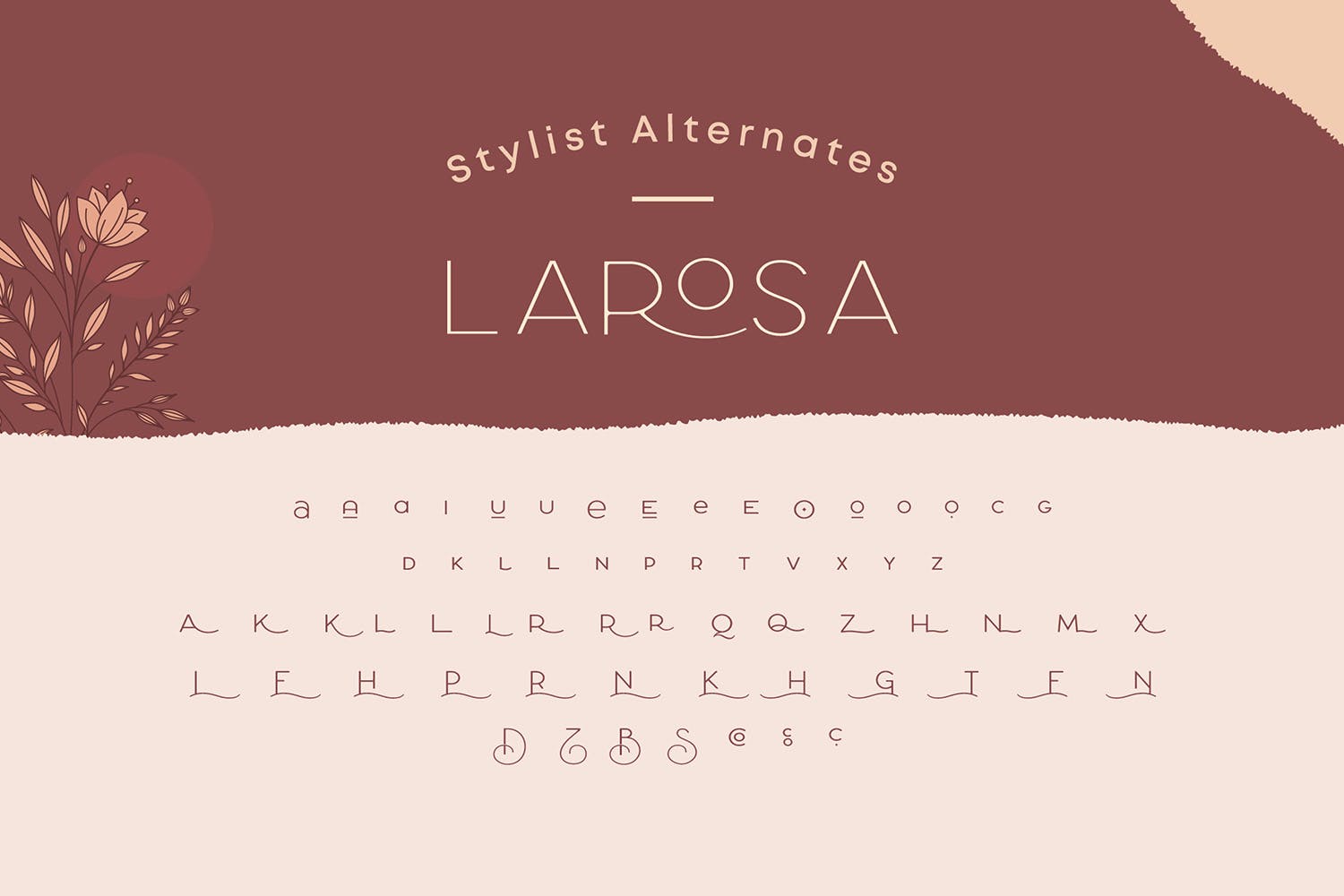 现代优雅圆角海报杂志标题徽标Logo文字设计无衬线英文字体素材 Larosa Sans Elegant Typeface_img_2