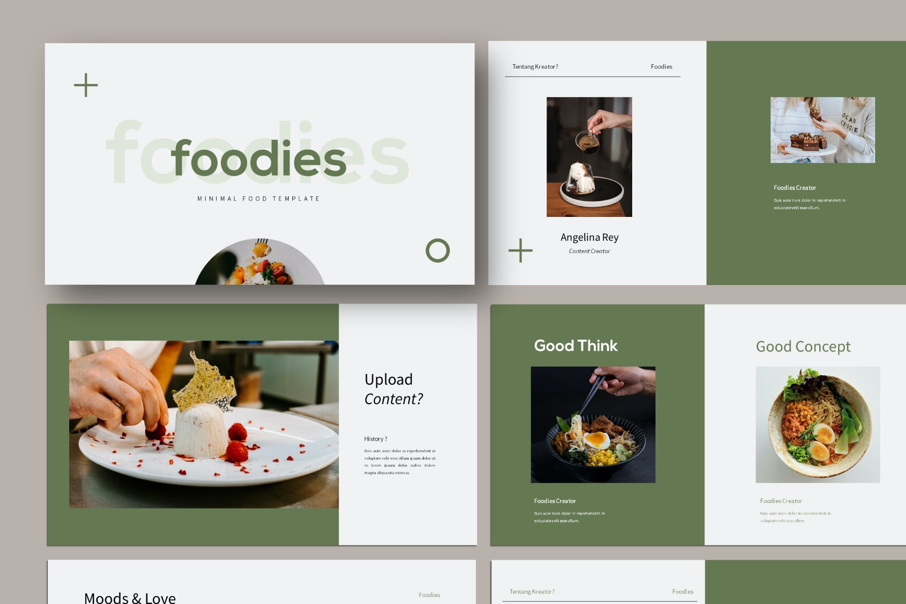 食物美食主题PPT幻灯片设计模板素材 Foodies Minimal Powerpoint Template_img_2