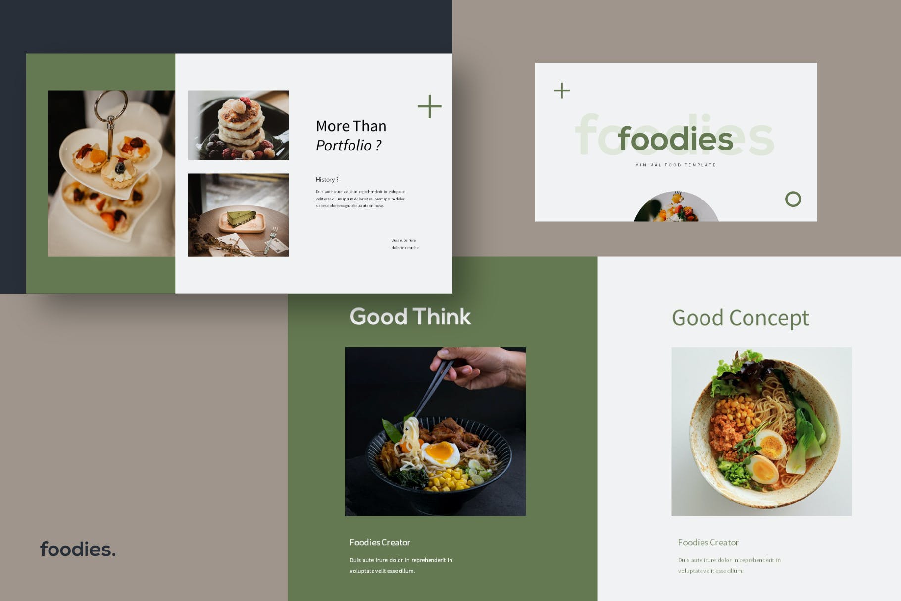 食物美食主题PPT幻灯片设计模板素材 Foodies Minimal Powerpoint Template_img_2