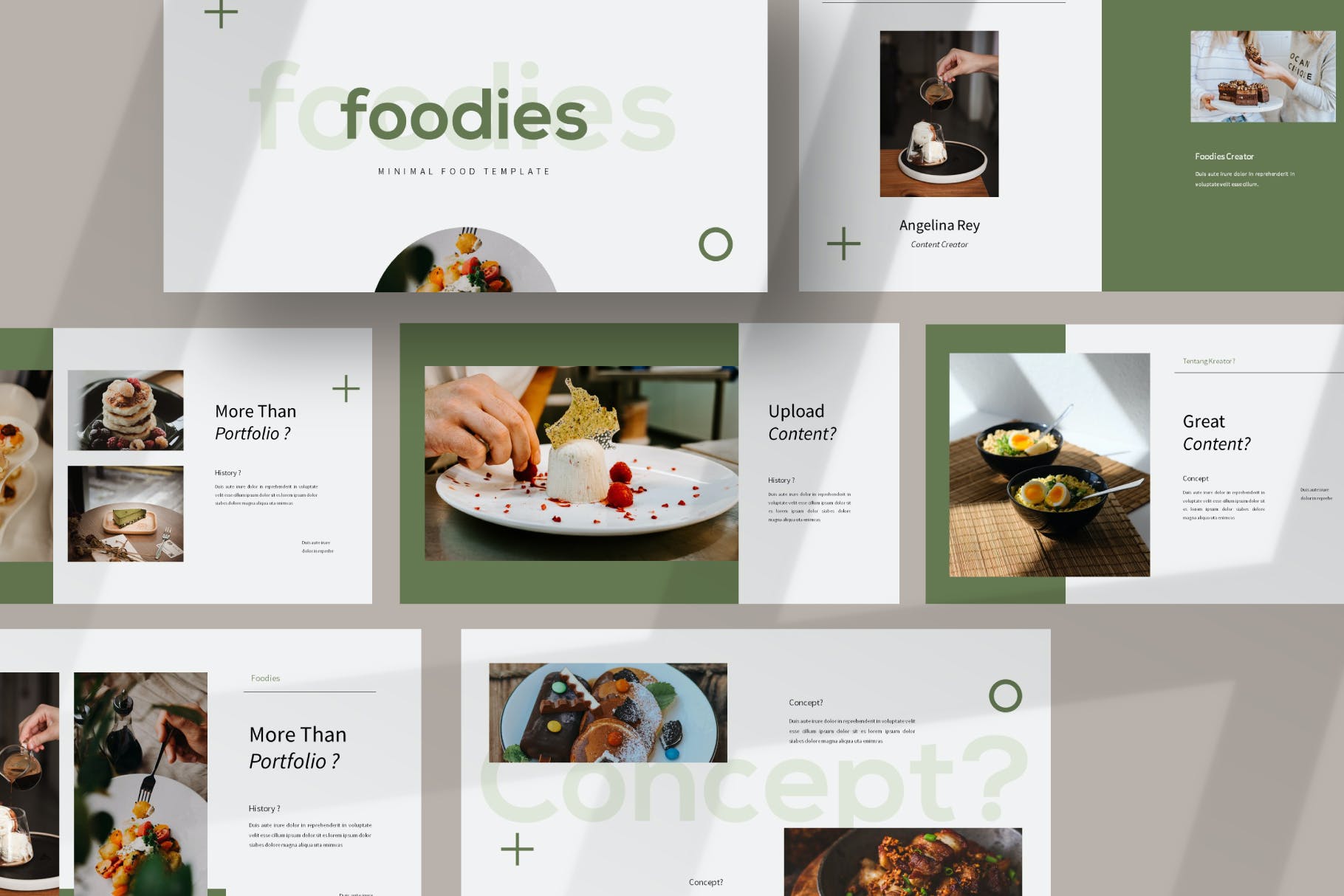 食物美食主题PPT幻灯片设计模板素材 Foodies Minimal Powerpoint Template_img_2