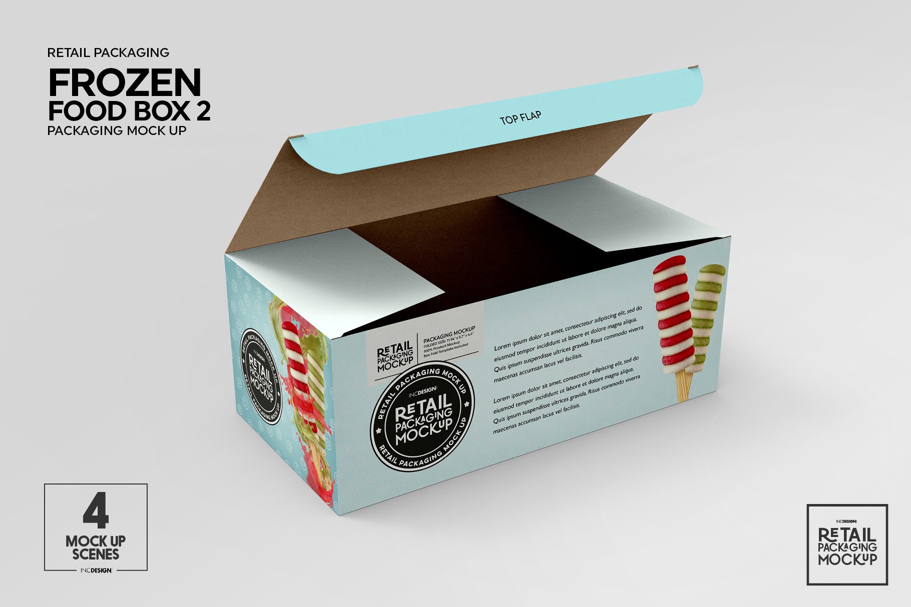 零售冷冻食品包装纸盒设计展示贴图样机模板 Retail Frozen Food Packaging2 Mockup_img_2