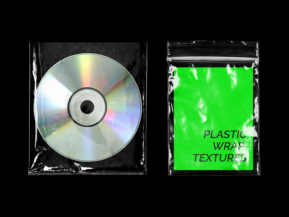 12款高清褶皱塑料袋保鲜膜纹理背景PNG图片设计素材 Plastic Wrap Textures Pack_img_2