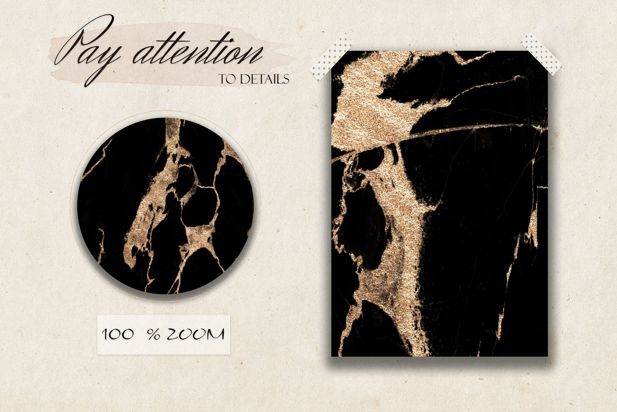 12款豪华黑金光泽大理石纹理背景图片设计素材 Black & Gold Glossy Marble Textures_img_2