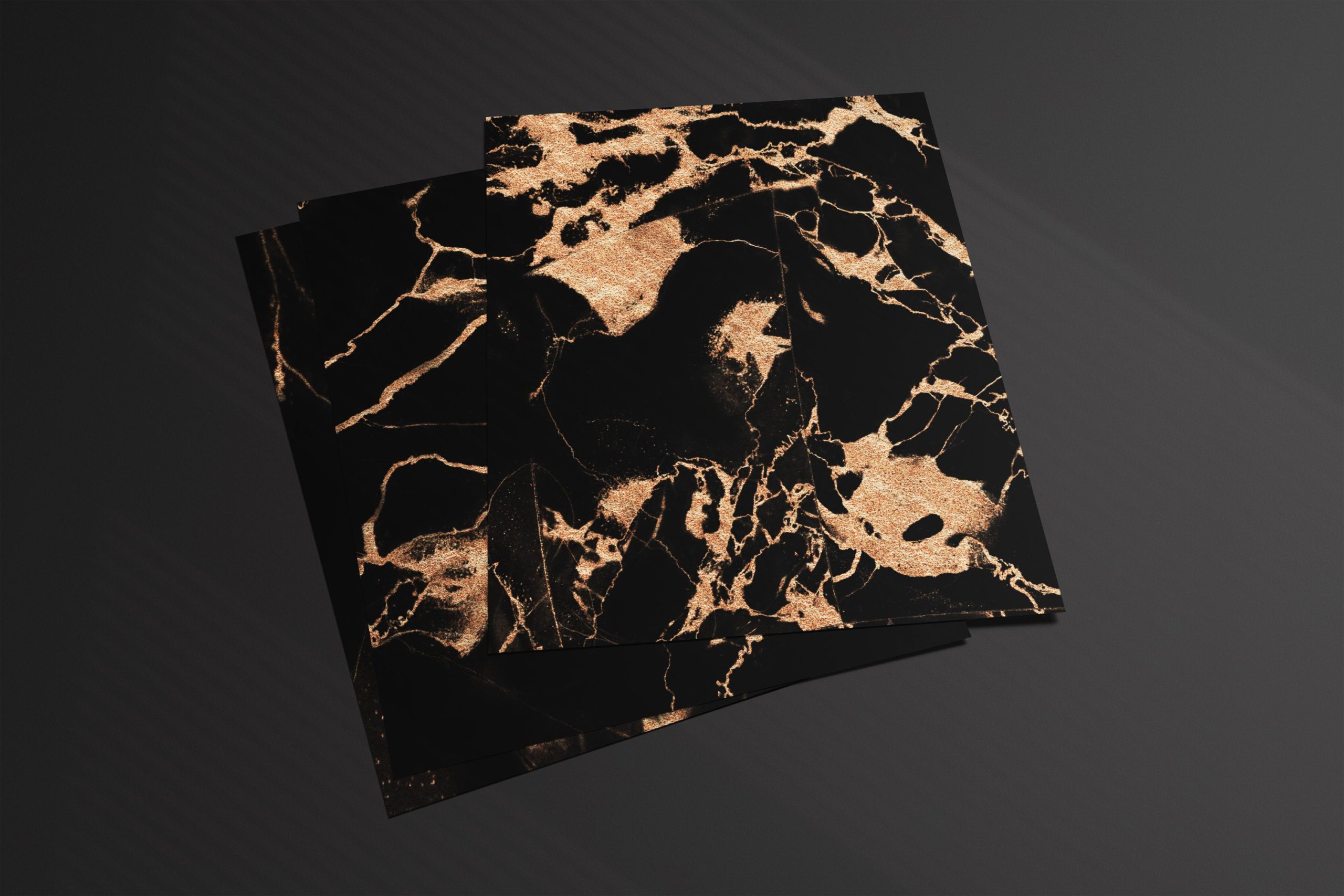 12款豪华黑金光泽大理石纹理背景图片设计素材 Black & Gold Glossy Marble Textures_img_2