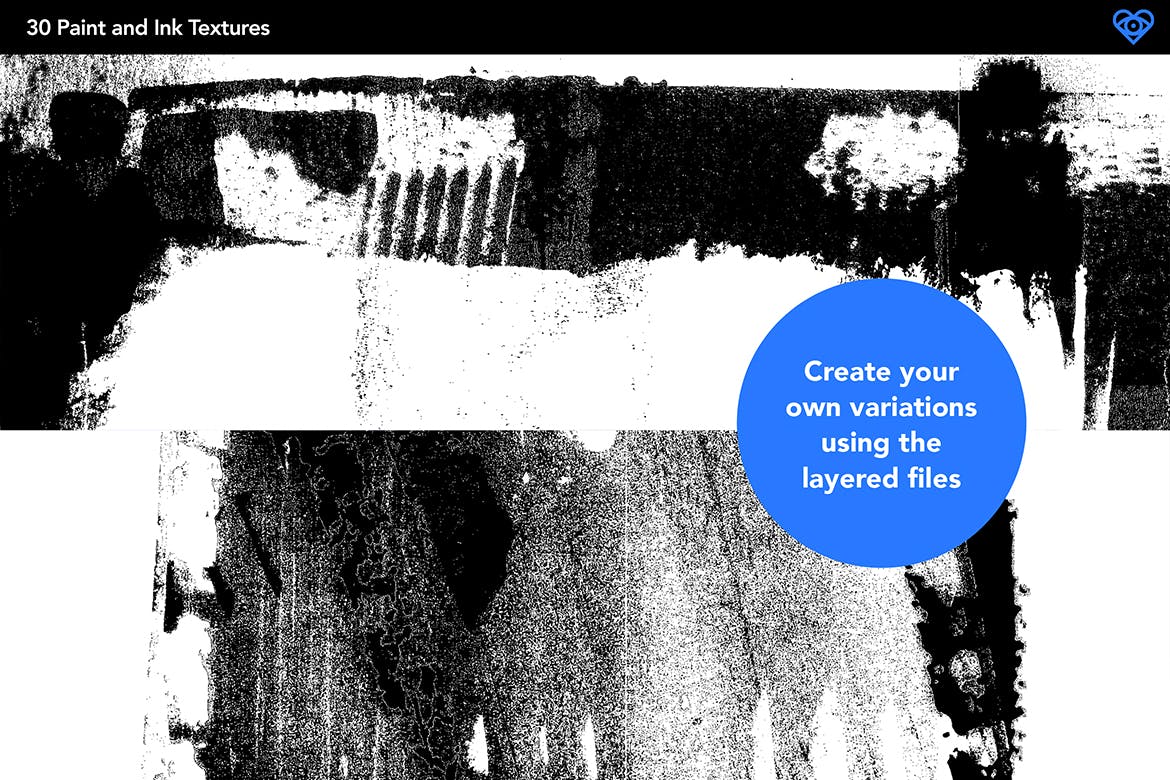 30款高清复印油墨喷涂纹理背景图片设计素材 30 Black Paint And Ink Textures_img_2