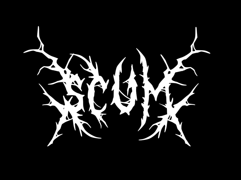 潮流原始符号鱼形树枝造型手写英文字体素材 Scum Trash Font_img_2