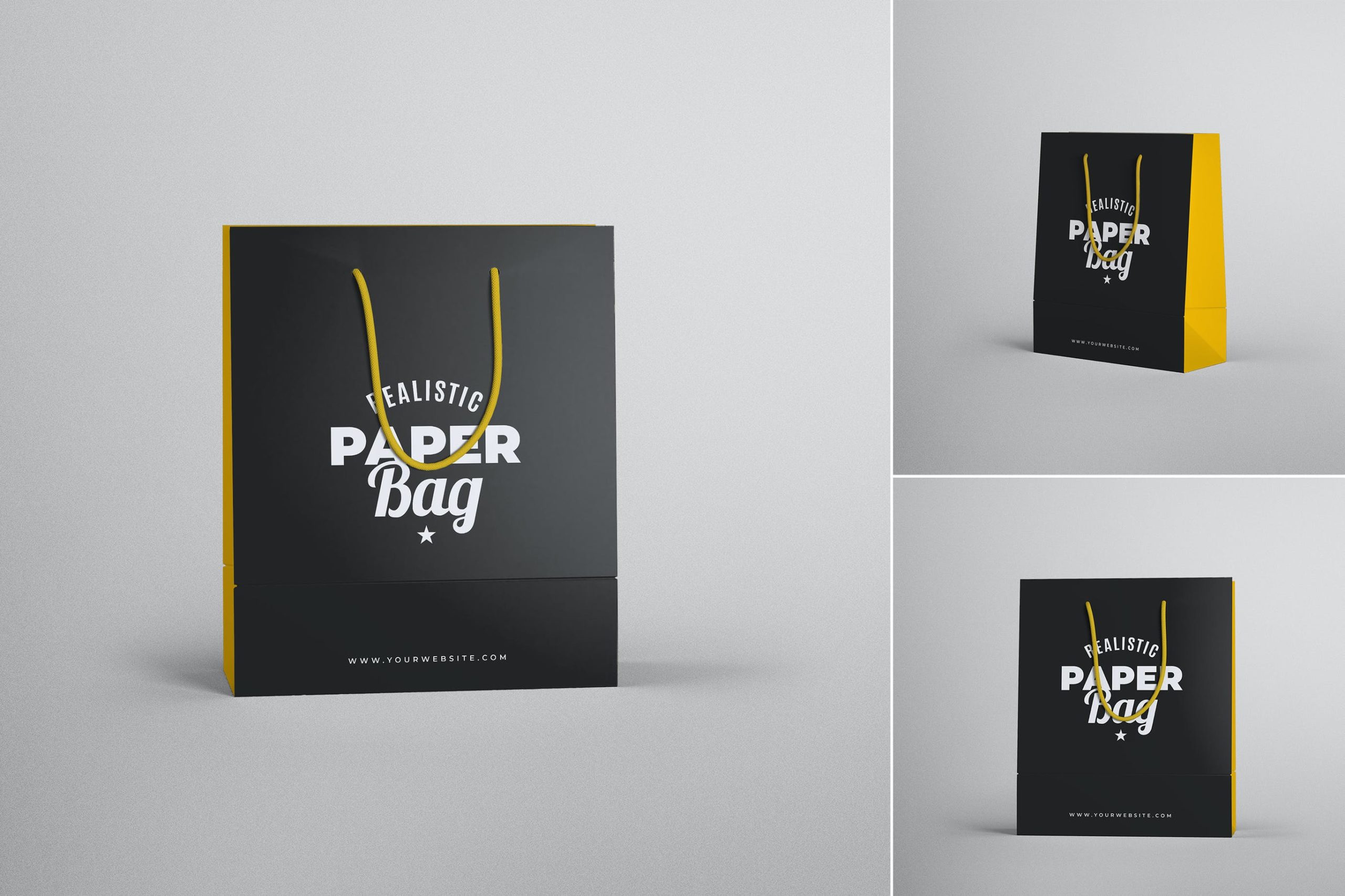 时尚购物手提纸袋设计PS贴图样机模板素材 Paper Bag Branding Mockups_img_2