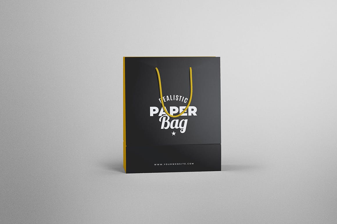 时尚购物手提纸袋设计PS贴图样机模板素材 Paper Bag Branding Mockups_img_2