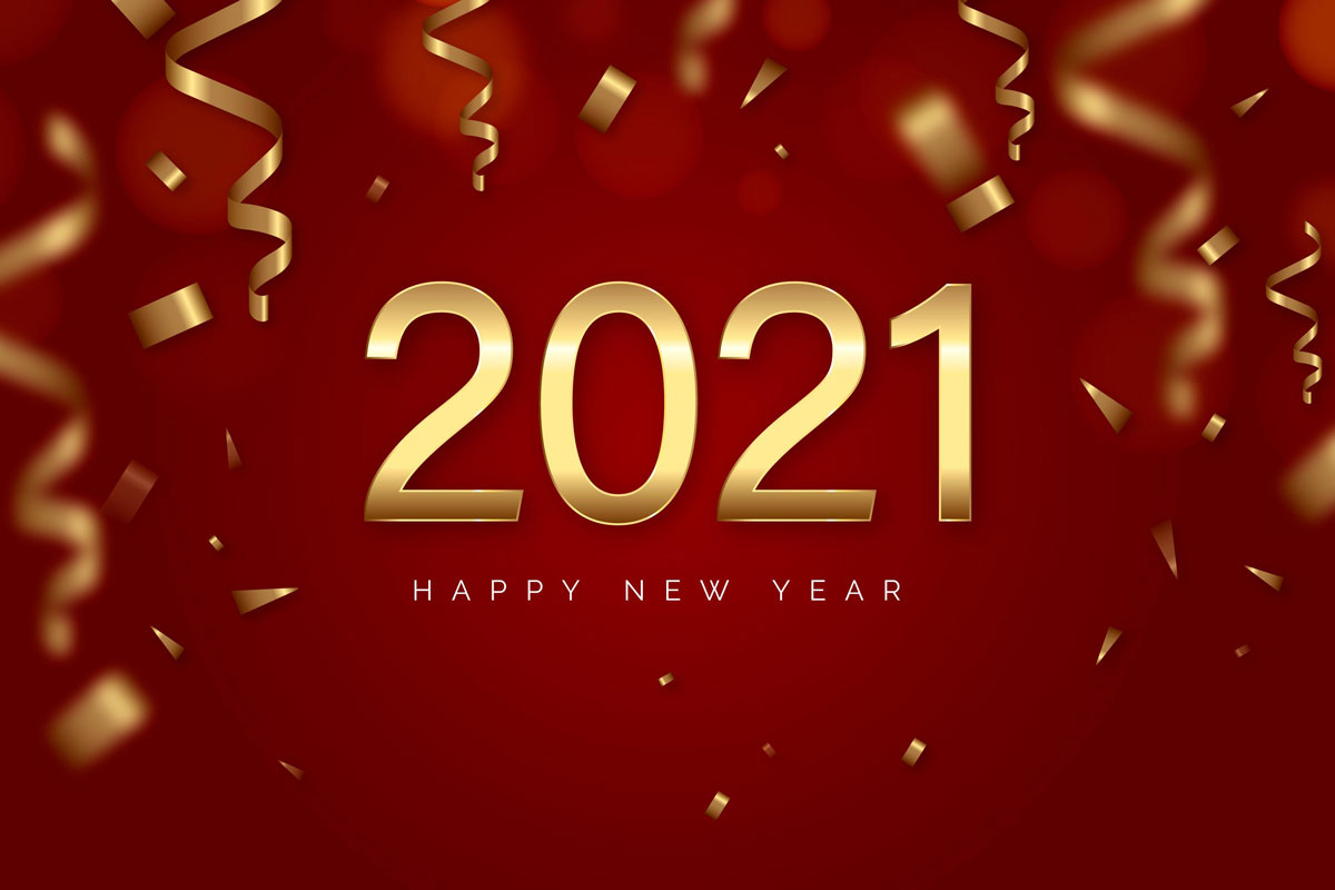 17款2021新年圣诞节字体海报背景图片矢量设计素材合集 17 Happy New Year 2021 Backgrounds Collection_img_2