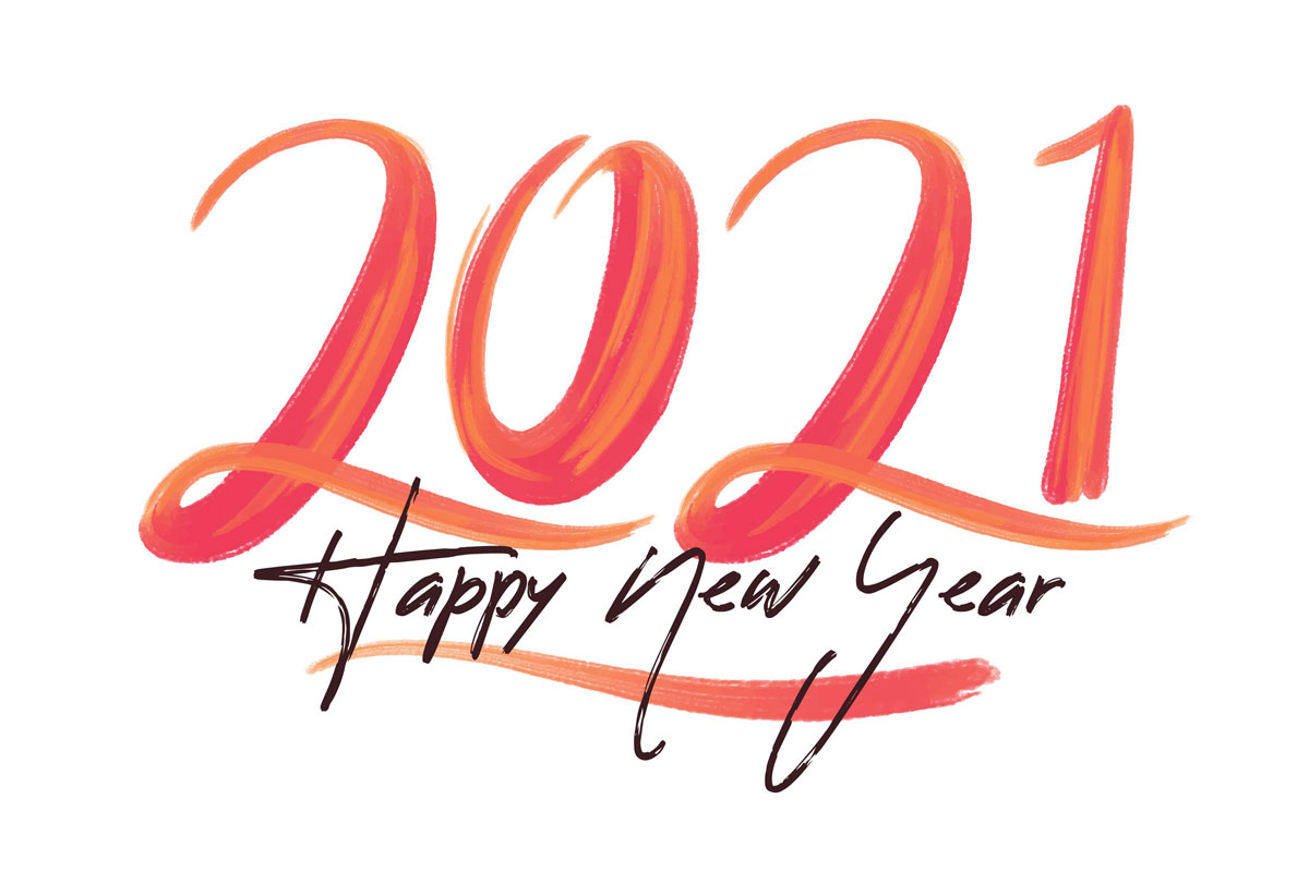 17款2021新年圣诞节字体海报背景图片矢量设计素材合集 17 Happy New Year 2021 Backgrounds Collection_img_2