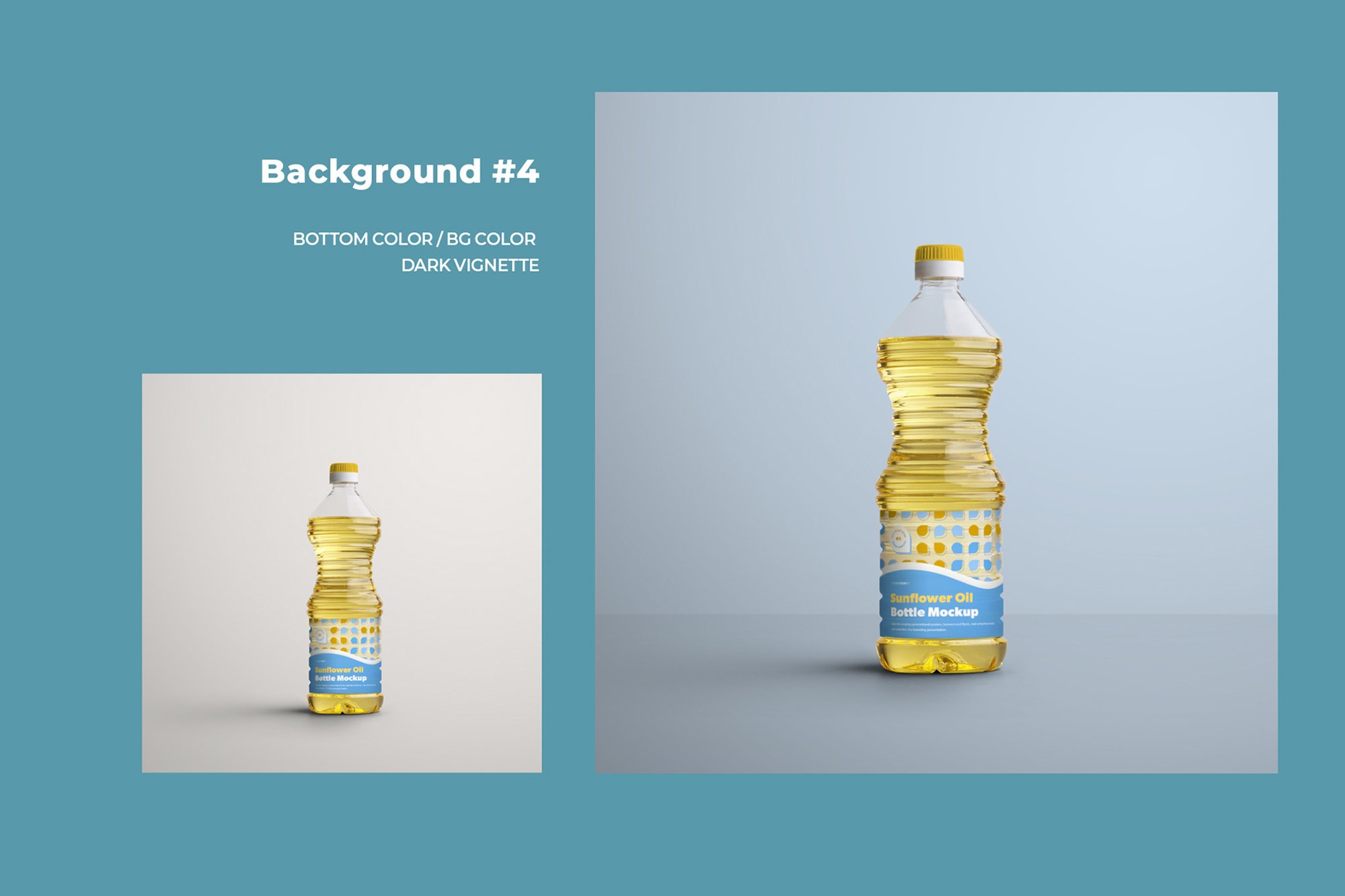 5款食用油塑料桶设计展示贴图样机模板 Mockups Plastic Sunflower Oil Bottles_img_2