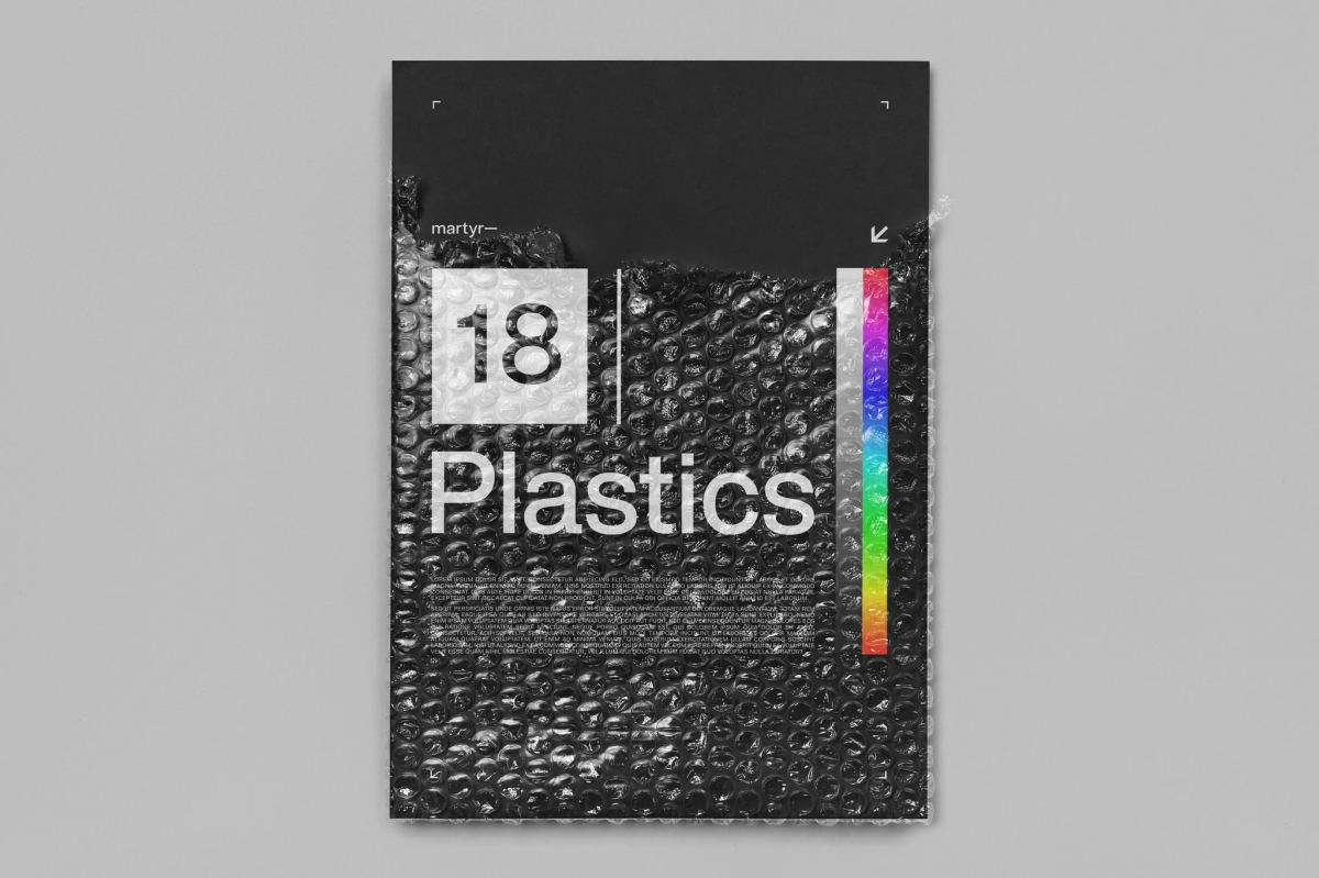 潮流破损褶皱透明塑料薄膜包装设计展示PS贴图样机素材 Plastics – Mockup Pack_img_2