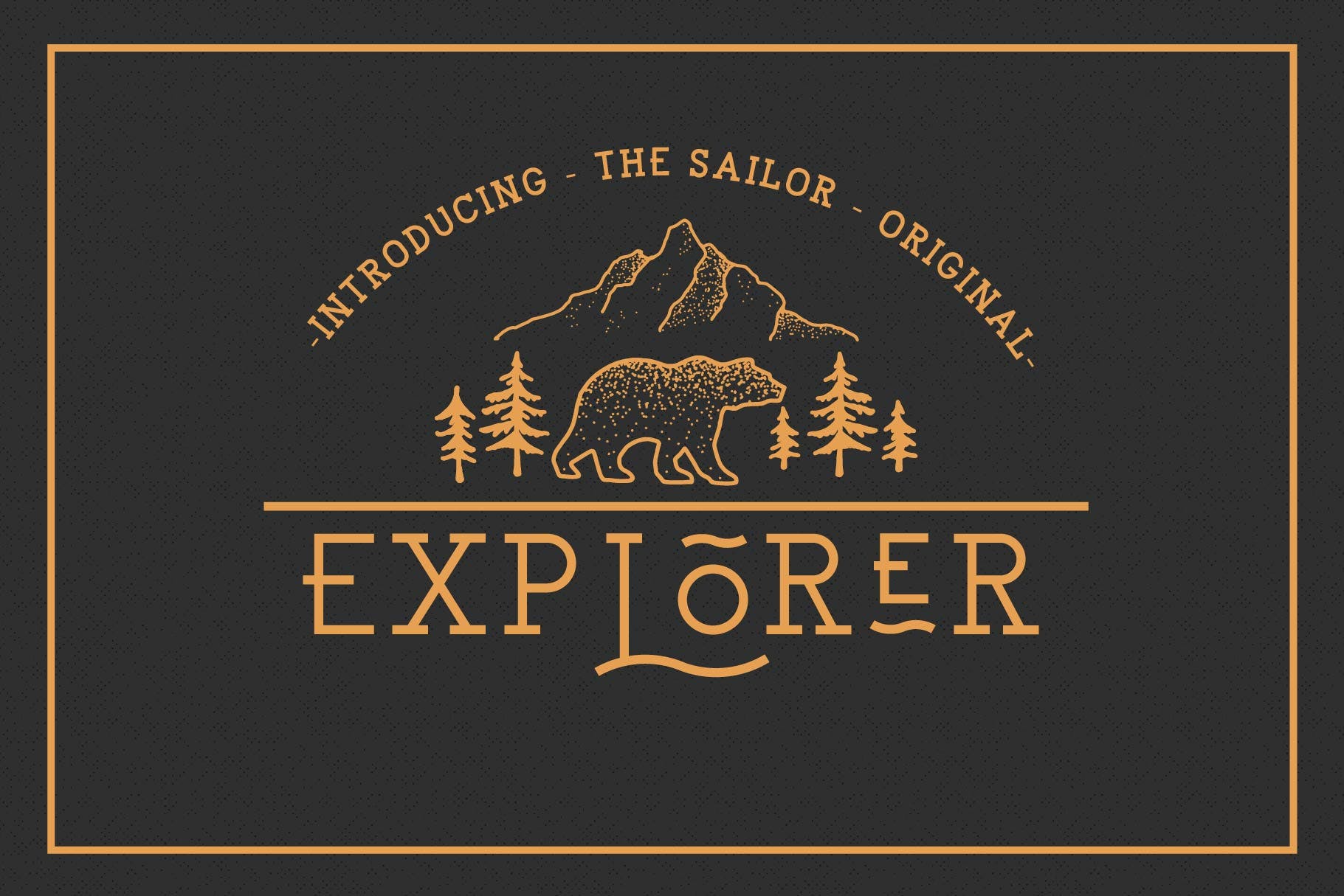 简洁复古标题徽标Logo文字设计无衬线英文字体素材 EXPLORER - Sailor Original Typeface_img_2