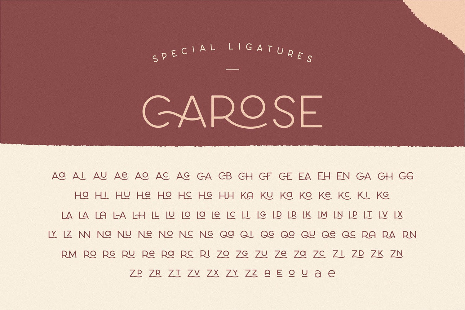 现代优雅标题徽标Logo文字设计无衬线英文字体素材 Carose Sans- 6 Elegant Typeface_img_2