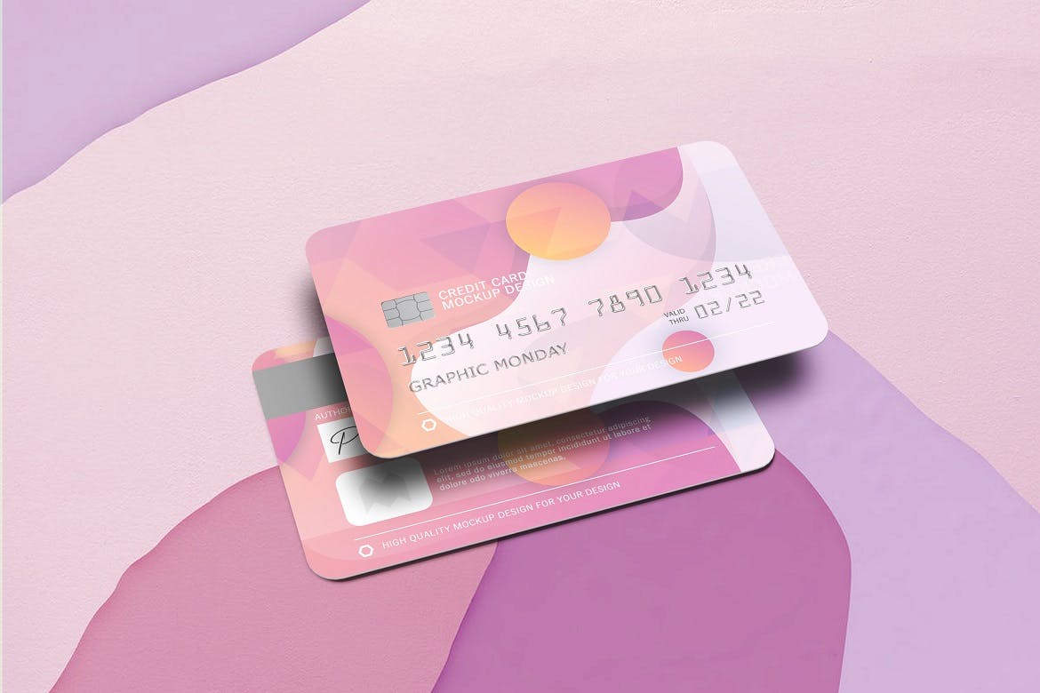 7款银行卡信用卡会员卡片设计展示样机模板 Credit & Debit Card Mockups_img_2