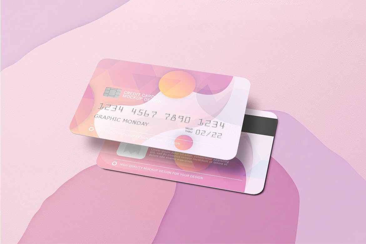 7款银行卡信用卡会员卡片设计展示样机模板 Credit & Debit Card Mockups_img_2