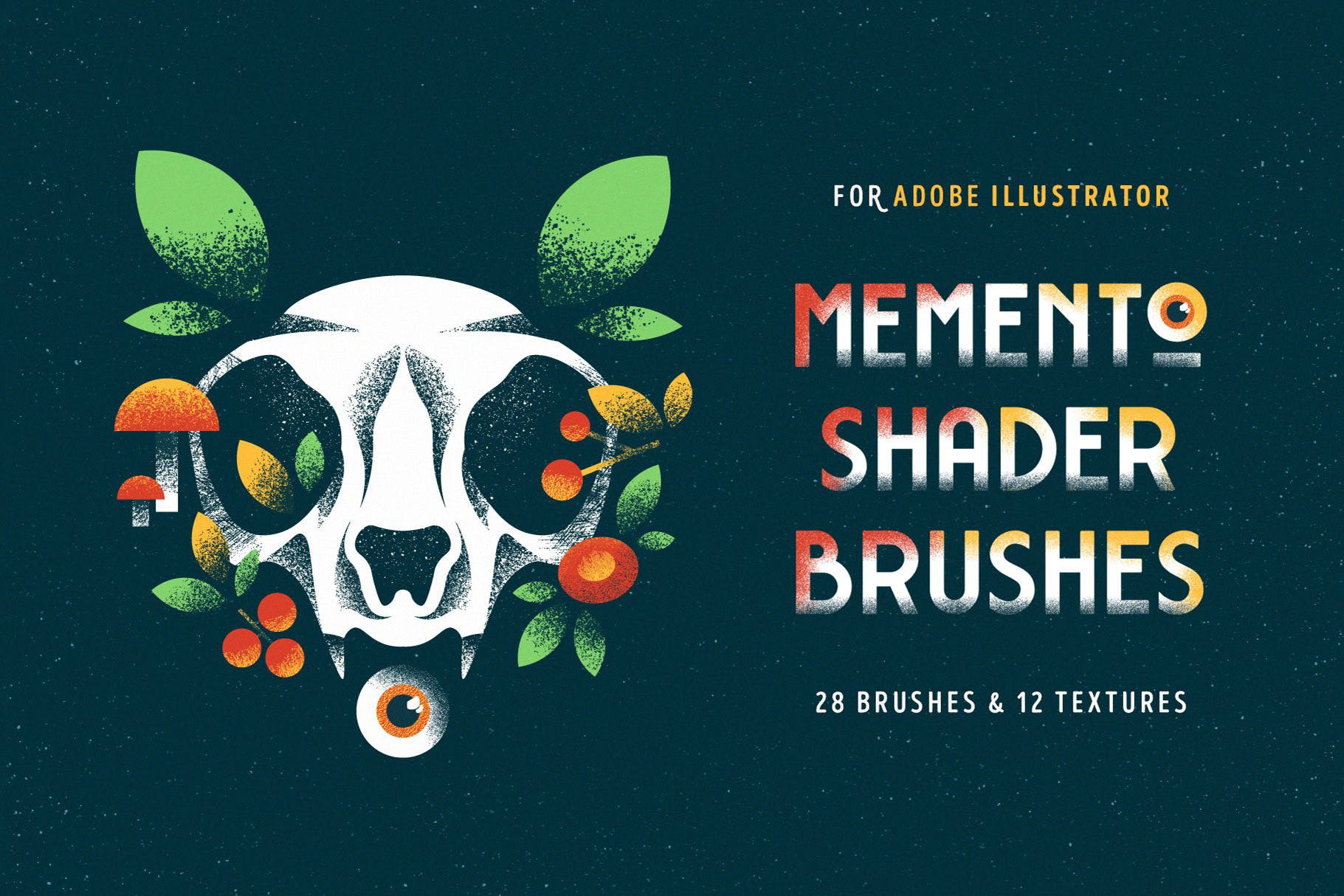 28款粗糙燥点颗粒点状着色器画笔AI矢量笔刷素材 Shader Brushes For Illustrator_img_2