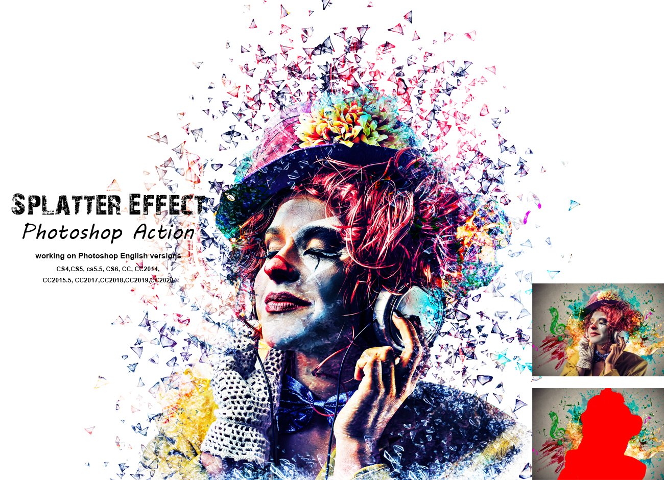 潮流飞溅破碎效果照片处理特效PS动作模板素材 Splatter Effect Photoshop Action_img_2