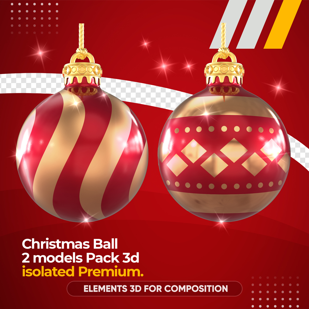 圣诞球礼品印刷品设计PSD样机模板素材 Christmas Ball Mockup_img_2