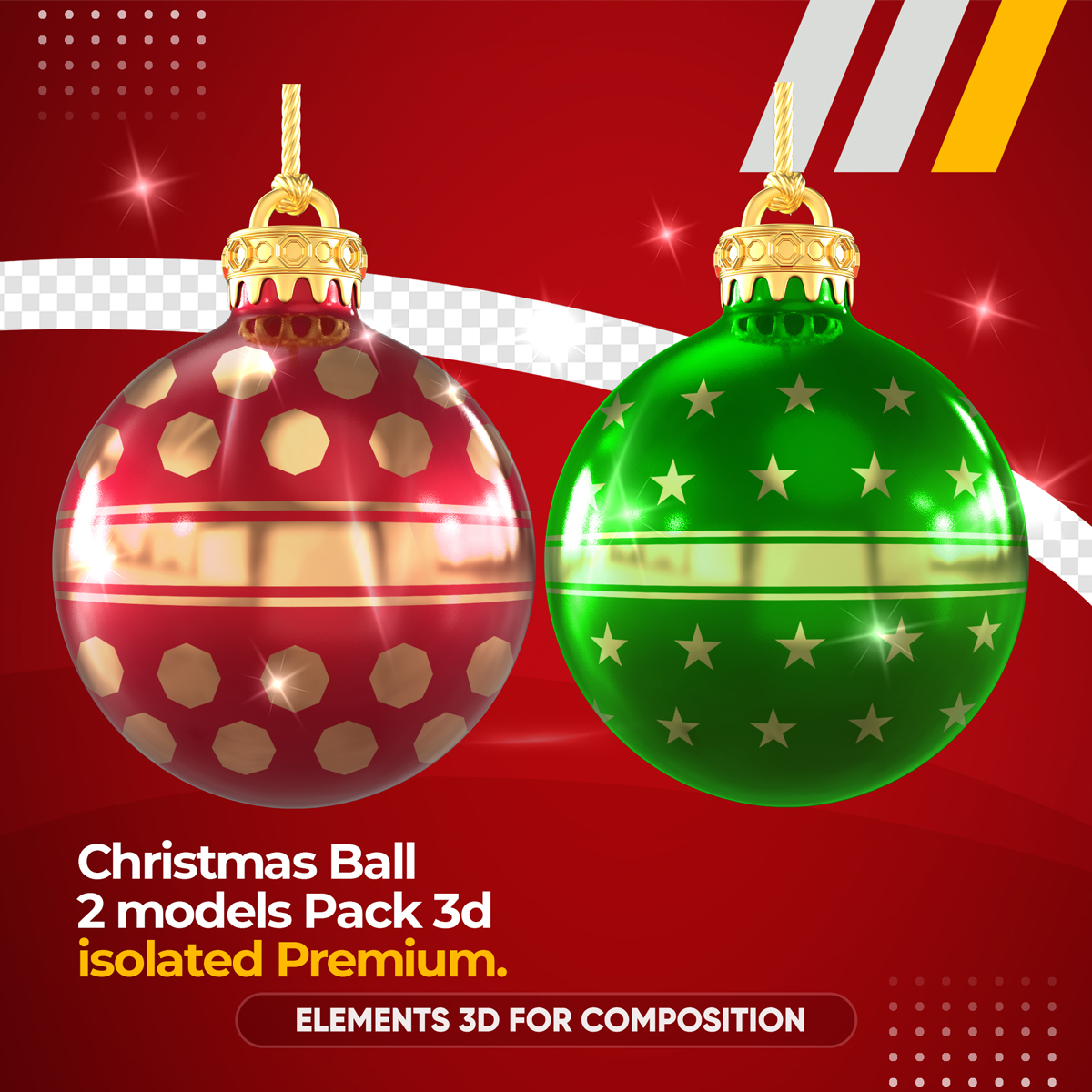 圣诞球礼品印刷品设计PSD样机模板素材 Christmas Ball Mockup_img_2