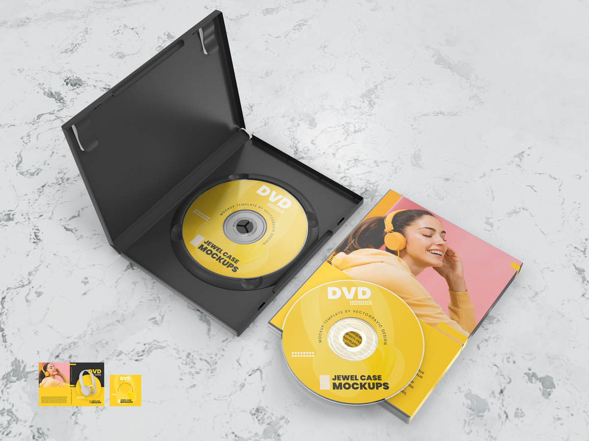 6款DVD CD光盘包装盒设计展示样机模板 CD DVD Case Mockups_img_2