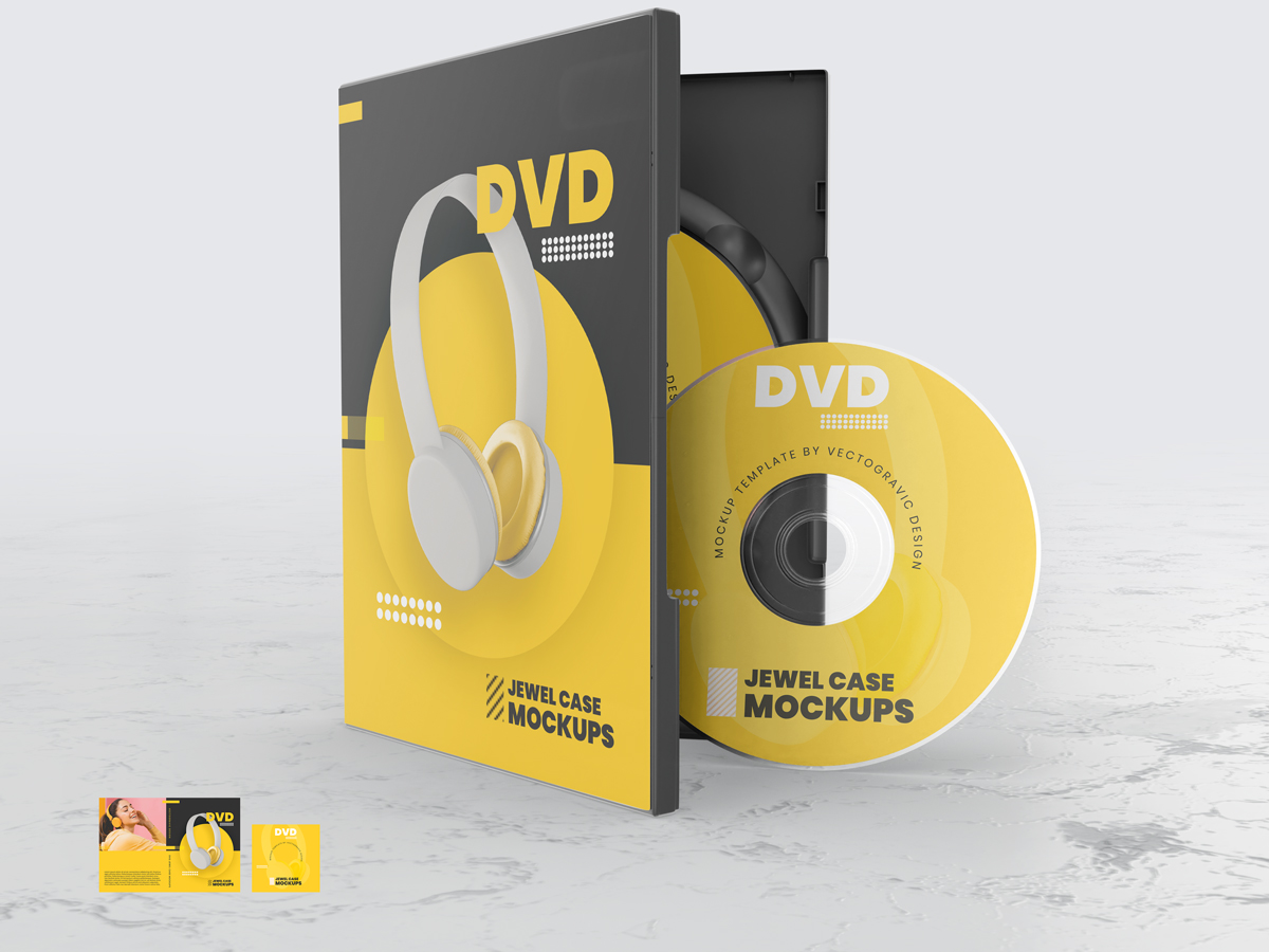 6款DVD CD光盘包装盒设计展示样机模板 CD DVD Case Mockups_img_2