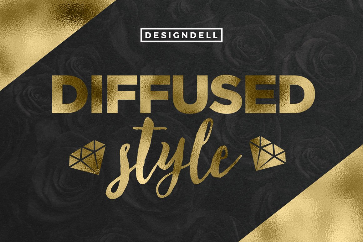 28款金色玫瑰金古铜色标题徽标Logo文字设计PS样式模板素材 Foiled Photoshop Styles_img_2