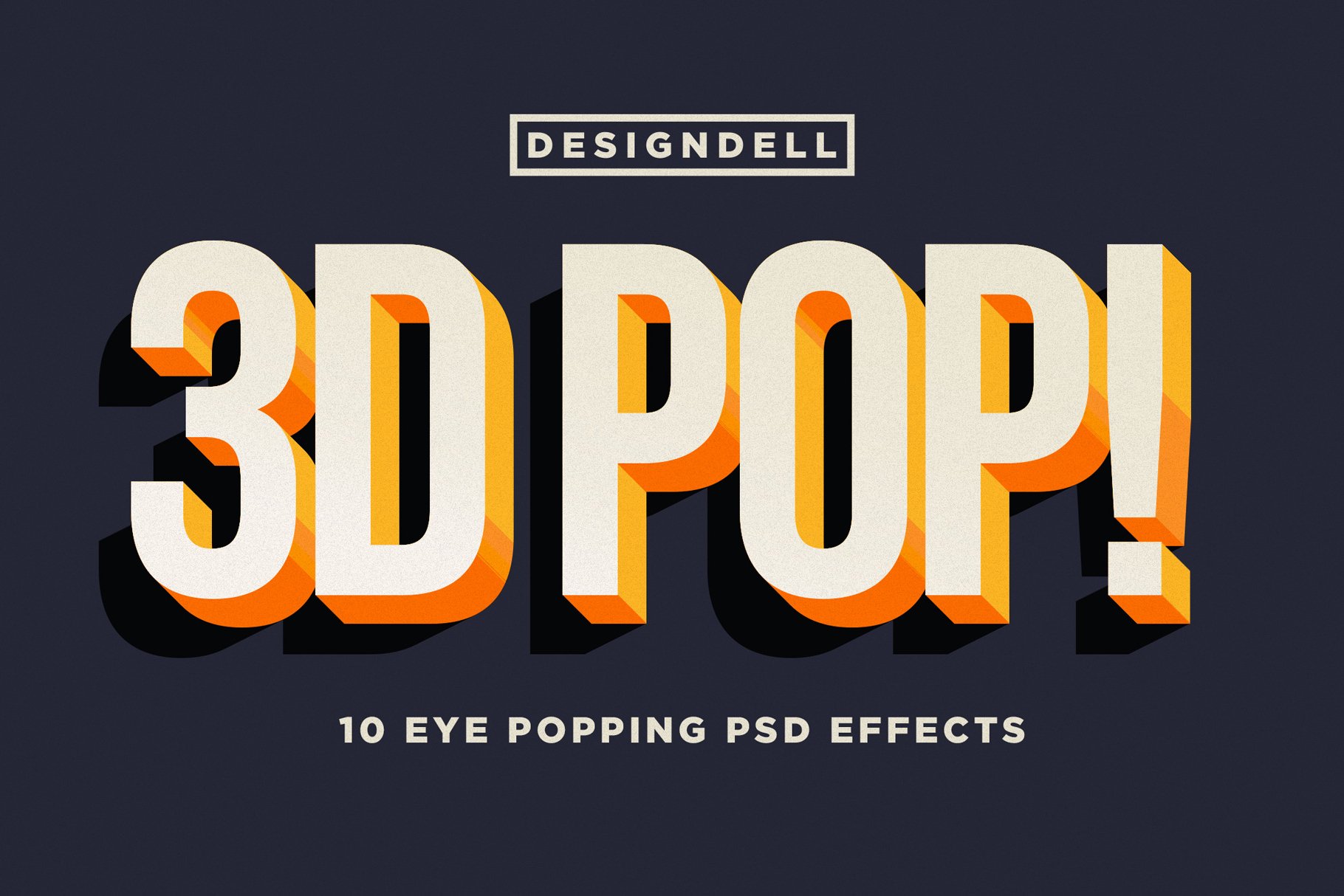 10款3D立体标题徽标Logo设计PS样式模板素材 3D POP! Photoshop Effects_img_2