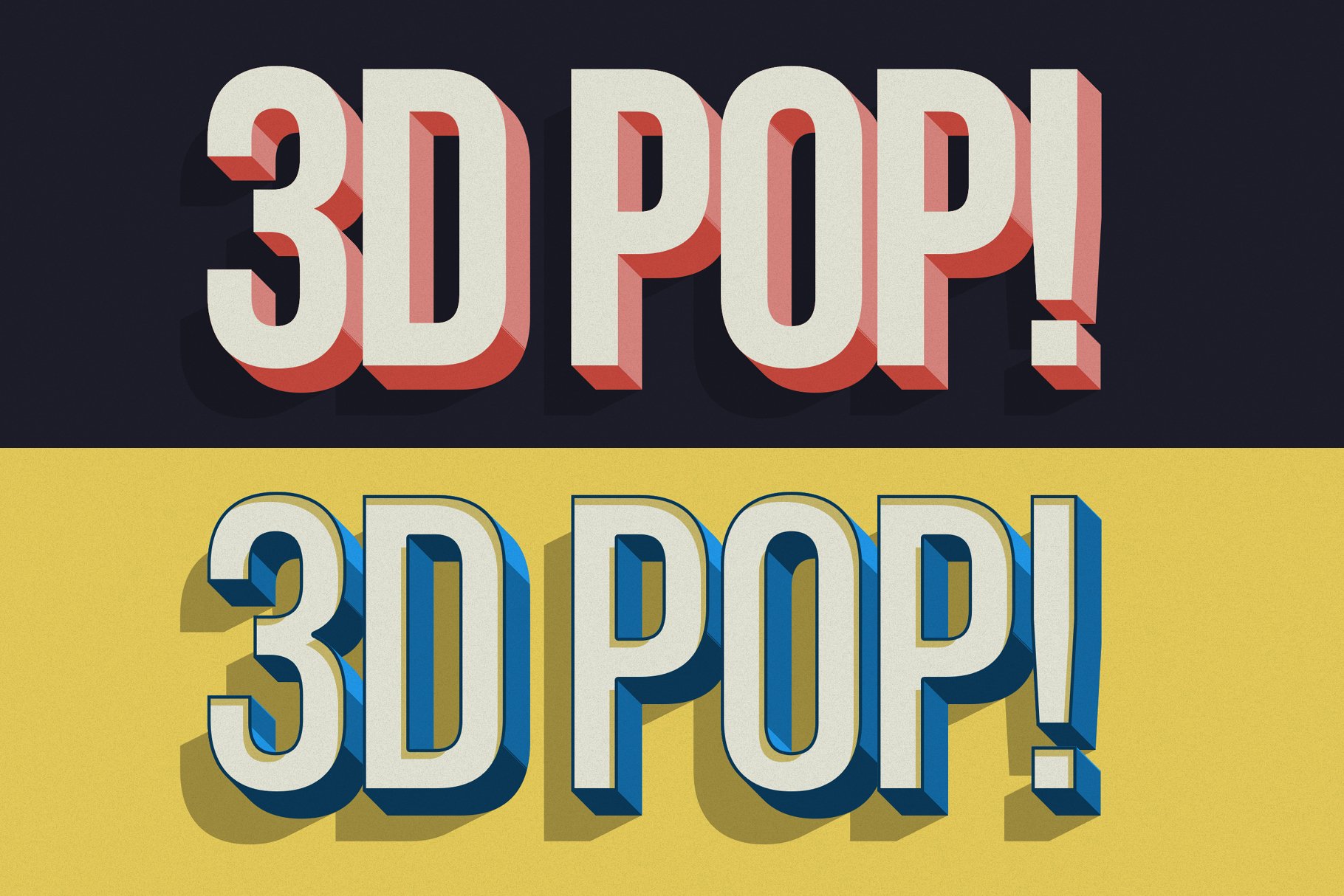 10款3D立体标题徽标Logo设计PS样式模板素材 3D POP! Photoshop Effects_img_2