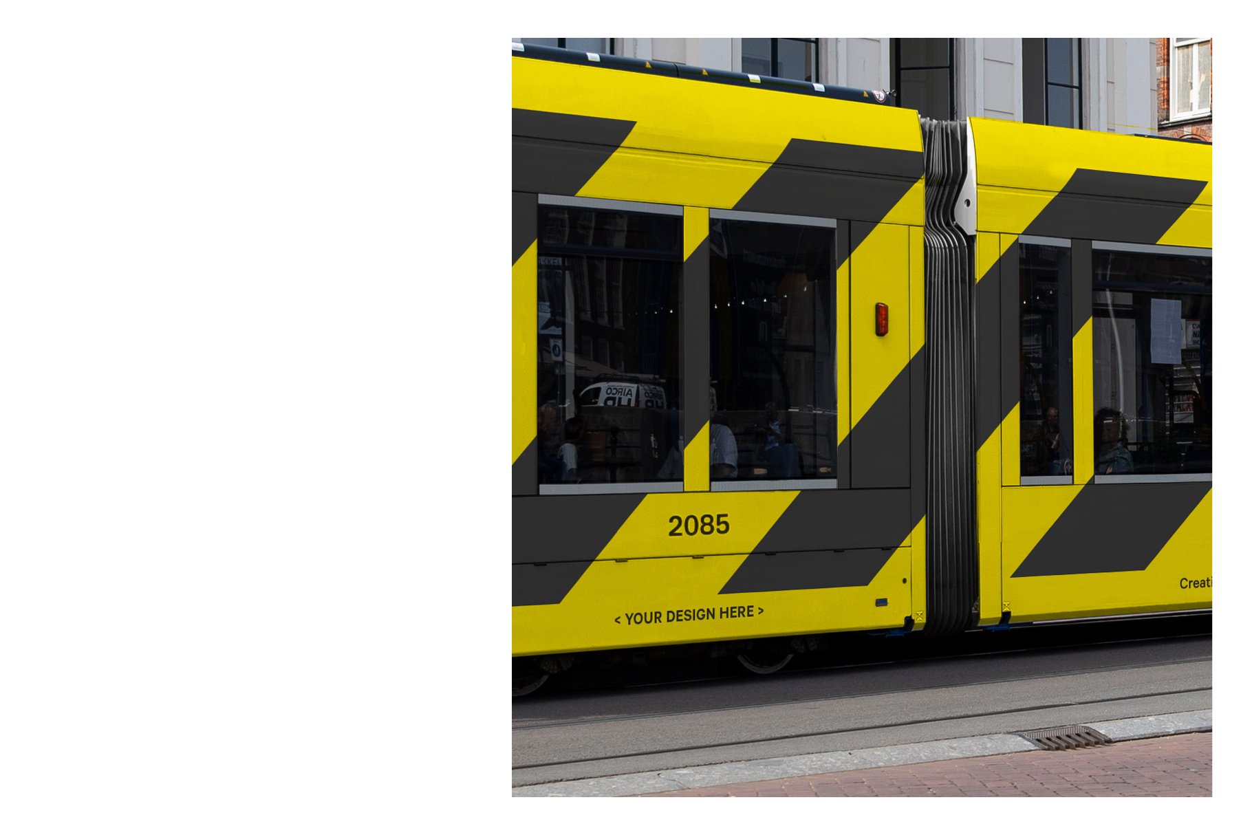 城市电车公交车车身广告设计展示样机模板 City Tram Wrap Sticker Mockup_img_2