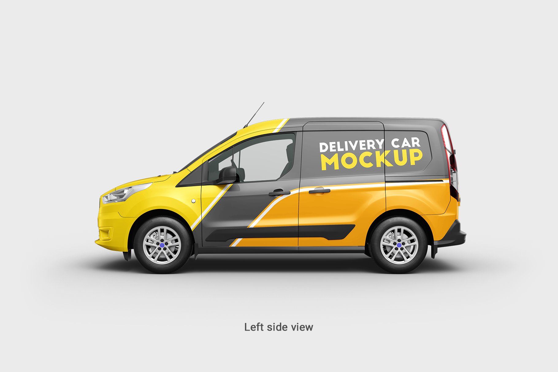 6款封闭送货货车面包车车身广告设计展示样机 Delivery Car Mockup 6_img_2