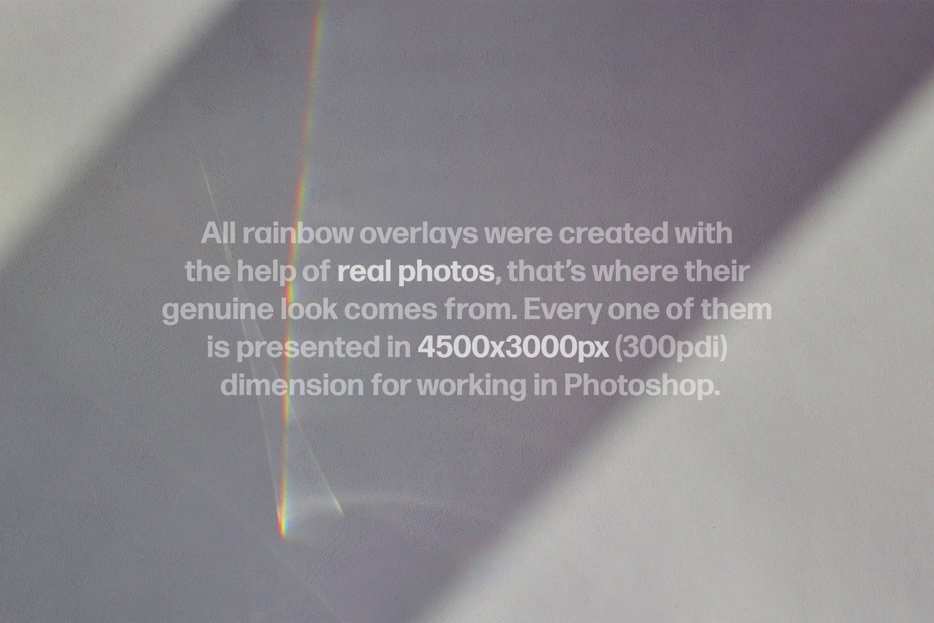 8款玻璃反射彩虹光束照片叠加层PSD设计素材 Rainbow Photoshop Overlays_img_2