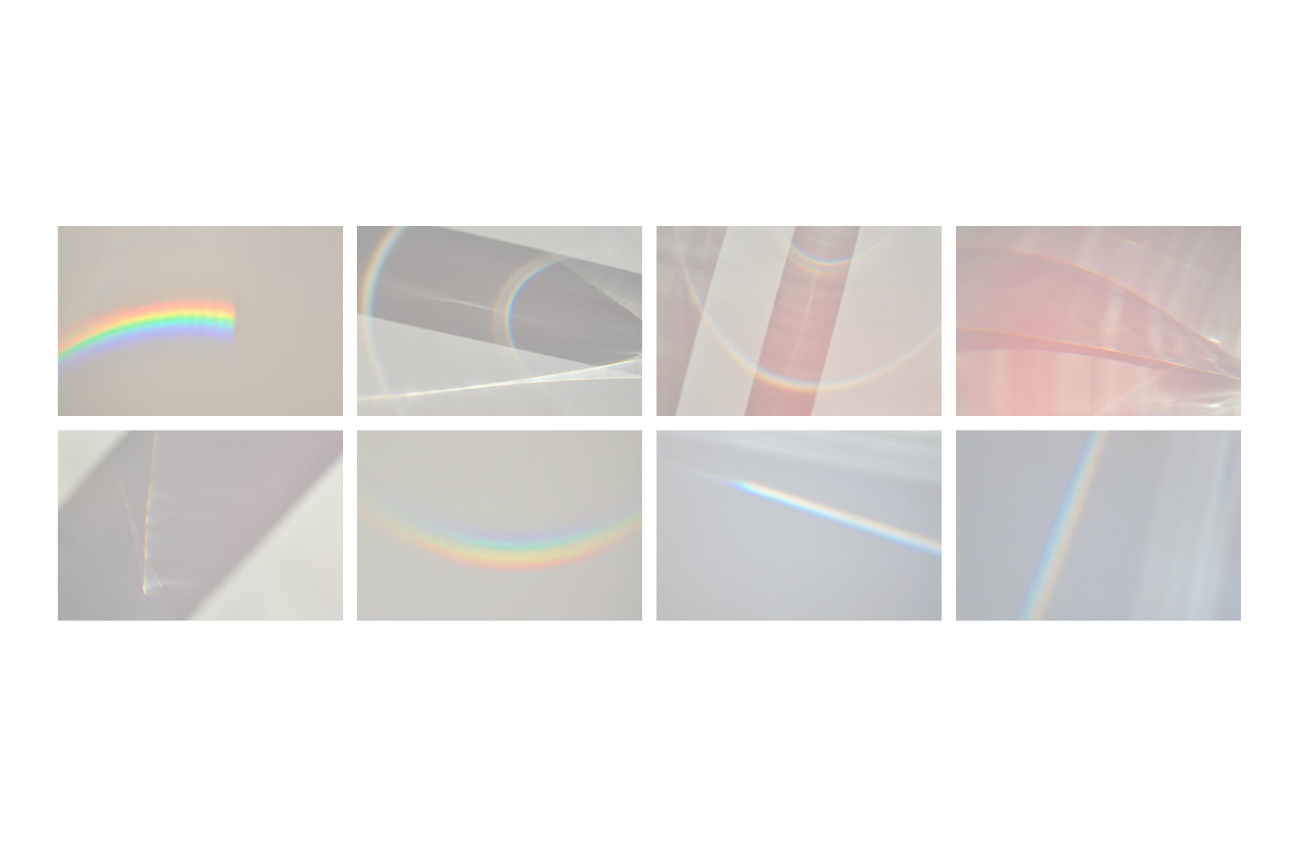 8款玻璃反射彩虹光束照片叠加层PSD设计素材 Rainbow Photoshop Overlays_img_2