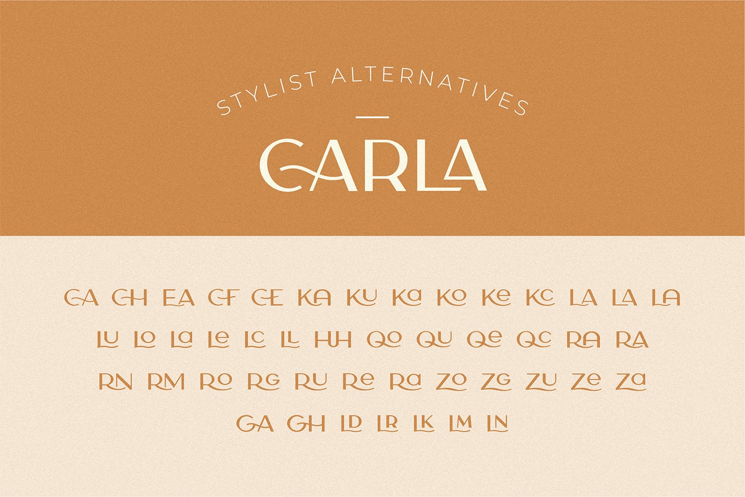 优雅复古杂志标题品牌徽标Logo文字连字无衬线英文字体素材 Carla Sans - Elegant Typeface_img_2