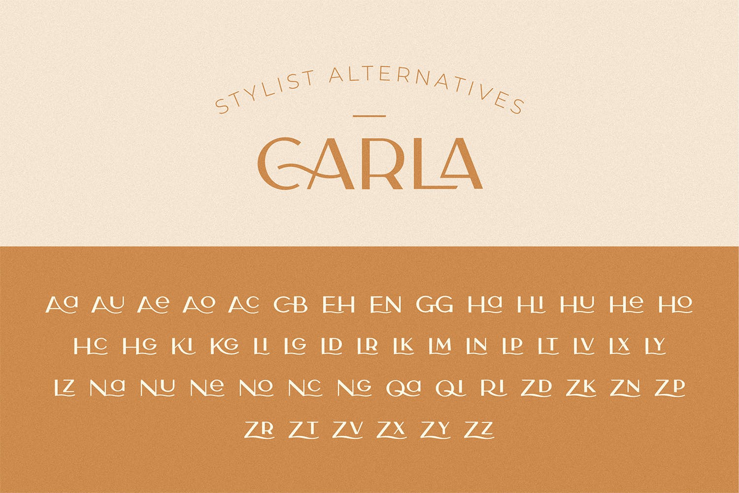 优雅复古杂志标题品牌徽标Logo文字连字无衬线英文字体素材 Carla Sans - Elegant Typeface_img_2