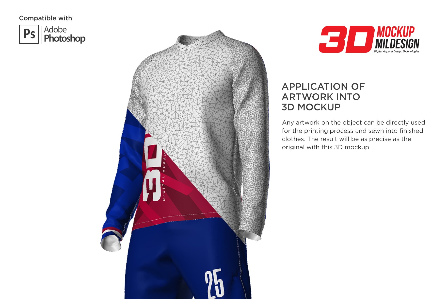 3D男士足球套件长袖球服印花图案设计动态展示样机模板 3D Mens Soccer Kit Long Sleeve_img_2