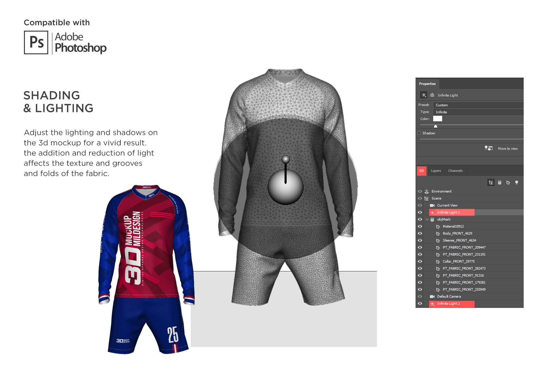 3D男士足球套件长袖球服印花图案设计动态展示样机模板 3D Mens Soccer Kit Long Sleeve_img_2