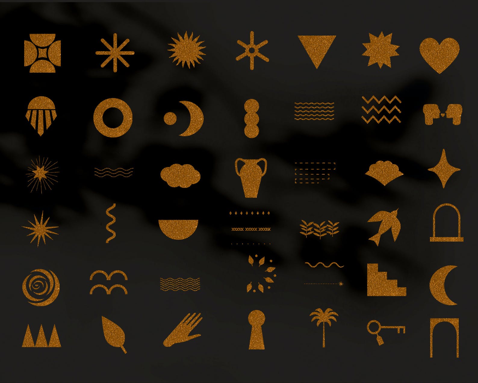 115款金色天体符号图标剪贴画PNG免抠图片设计素材 Secret Symbols Vector Logo Icon Set_img_2