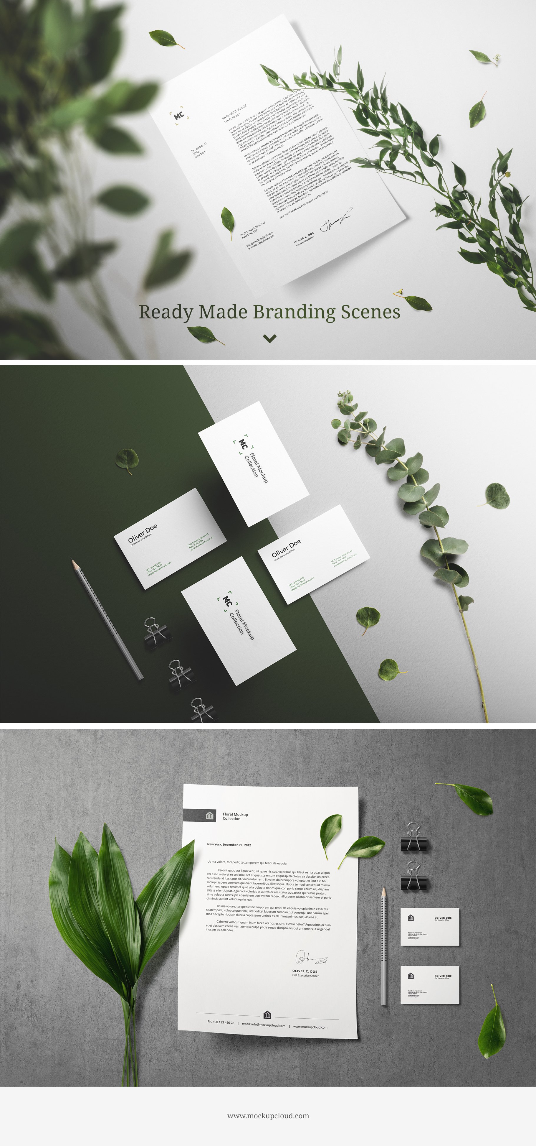 自然轻花卉植物品牌VI设计场景展示PS贴图样机模板素材 Floral Mockups Collection_img_2