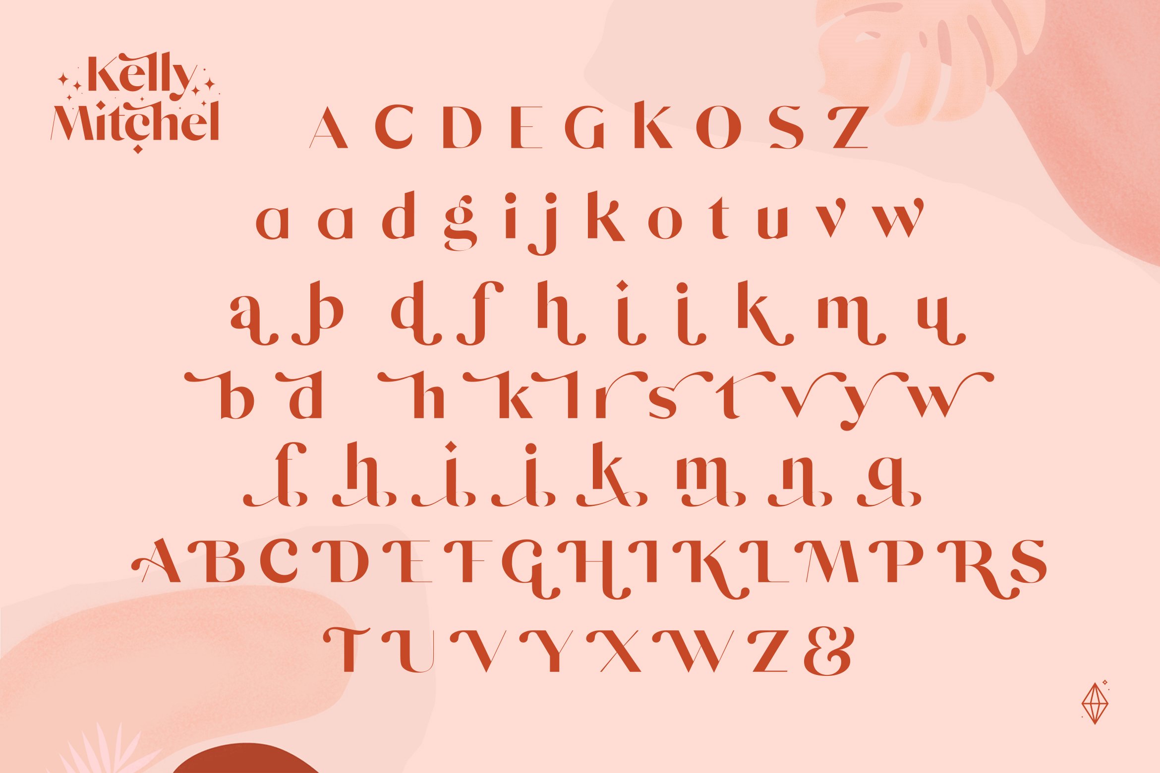 现代优雅标题徽标Logo文字设计衬线英文字体素材 Kelly Regular - Gorgeous Sans Serif_img_2