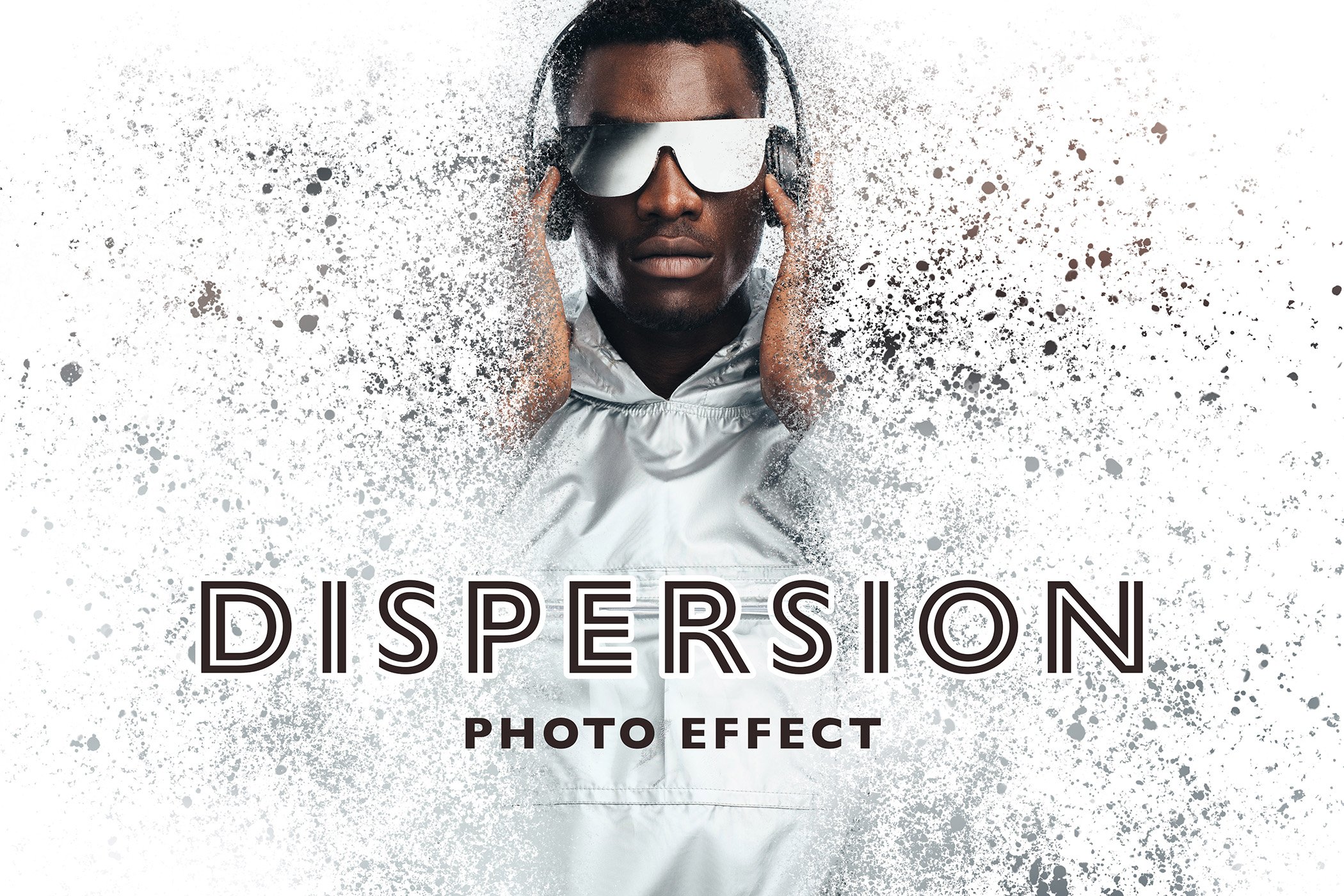 潮流分散破裂效果照片后期处理特效PS样式模板 Dispersion Photo Effect_img_2
